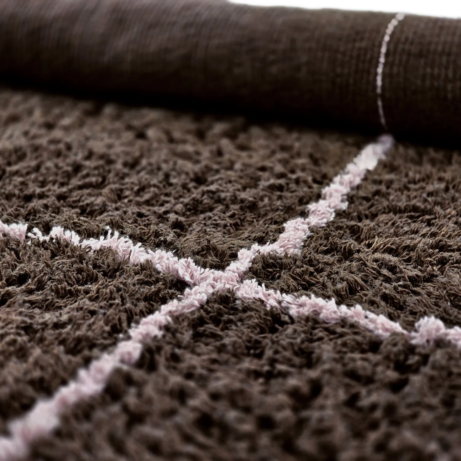 Rund Matta - Lana Natural Cotton Shaggy (brun)