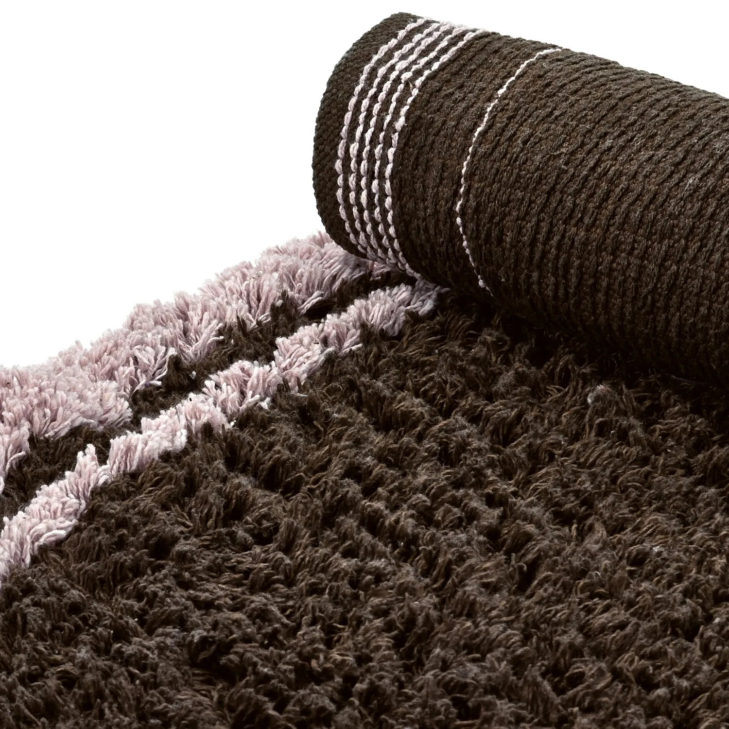 Rund Matta - Lana Natural Cotton Shaggy (brun)