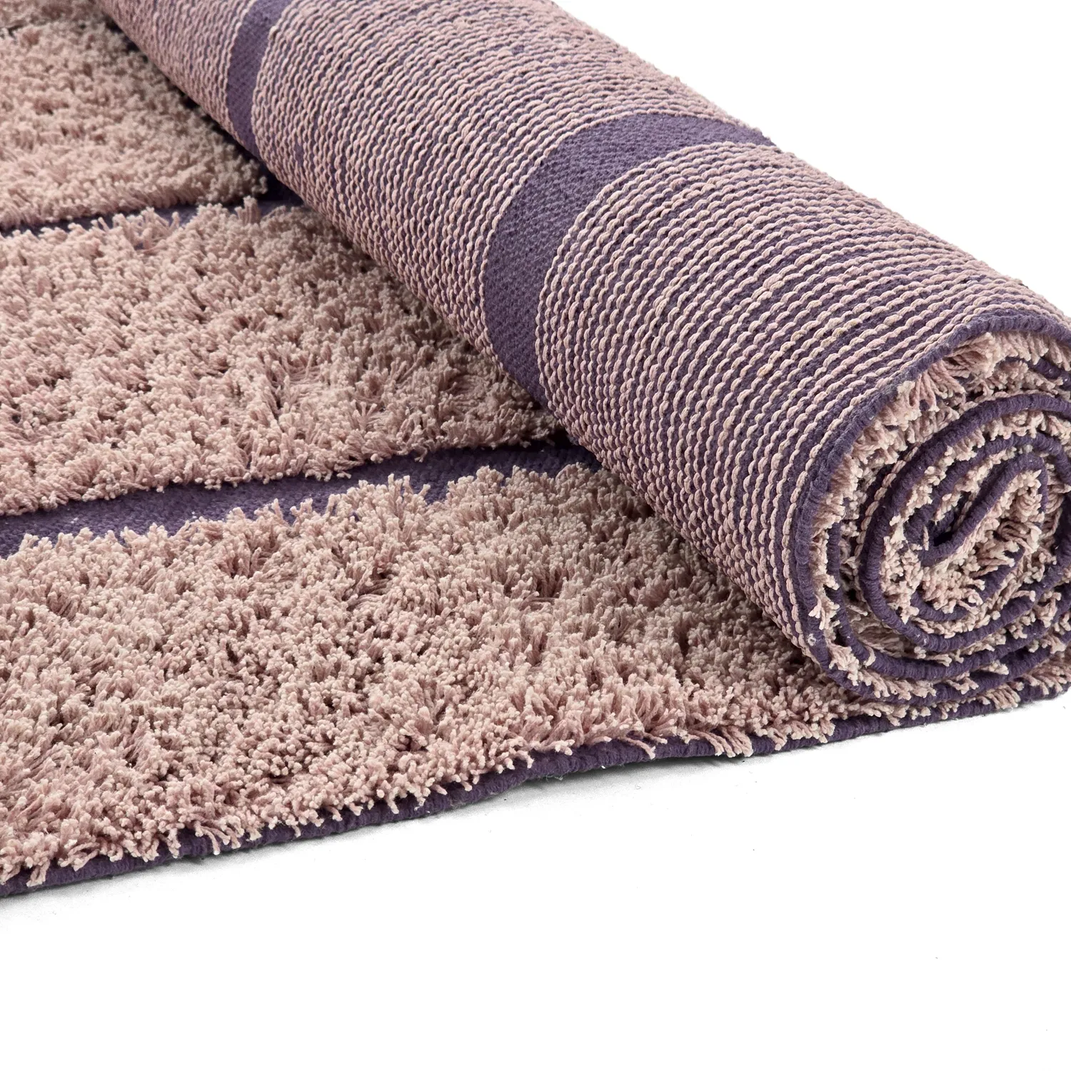 Ryamattor - Lindley Natural Cotton Shaggy (rosa/lila)
