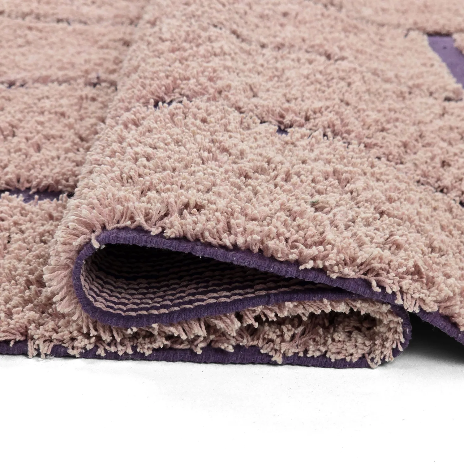Ryamattor - Lindley Natural Cotton Shaggy (rosa/lila)