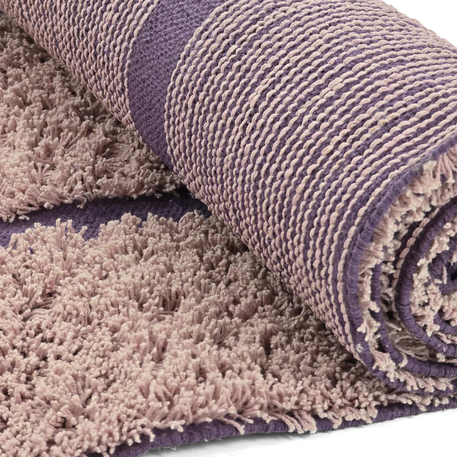 Ryamattor - Lindley Natural Cotton Shaggy (rosa/lila)