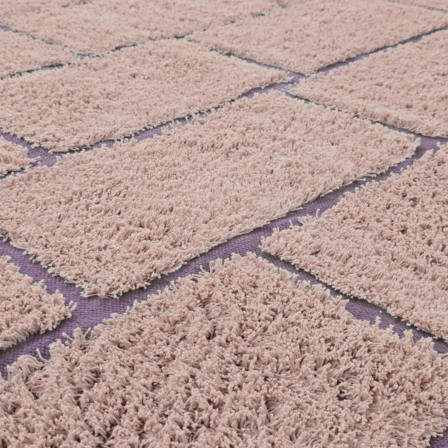 Ryamattor - Lindley Natural Cotton Shaggy (rosa/lila)