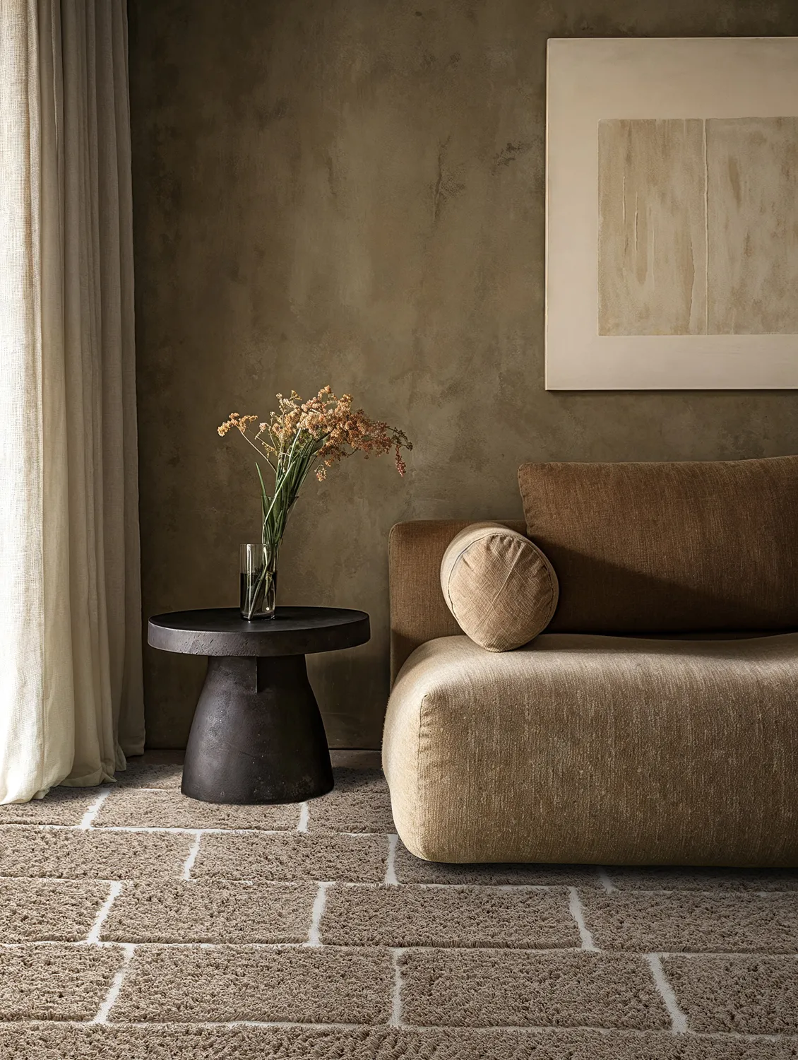 Ryamattor - Lindley Natural Cotton Shaggy (taupe/grå)