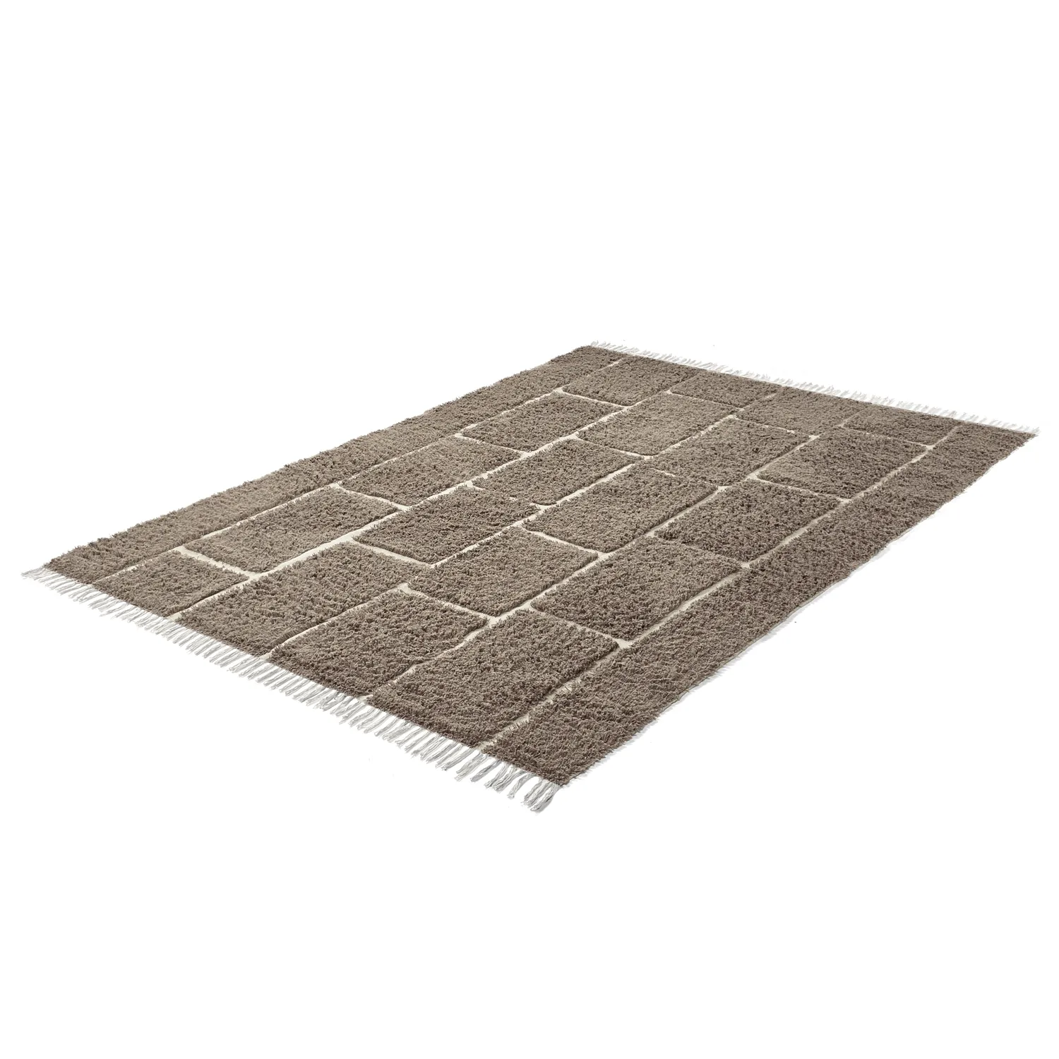 Ryamattor - Lindley Natural Cotton Shaggy (taupe/grå)