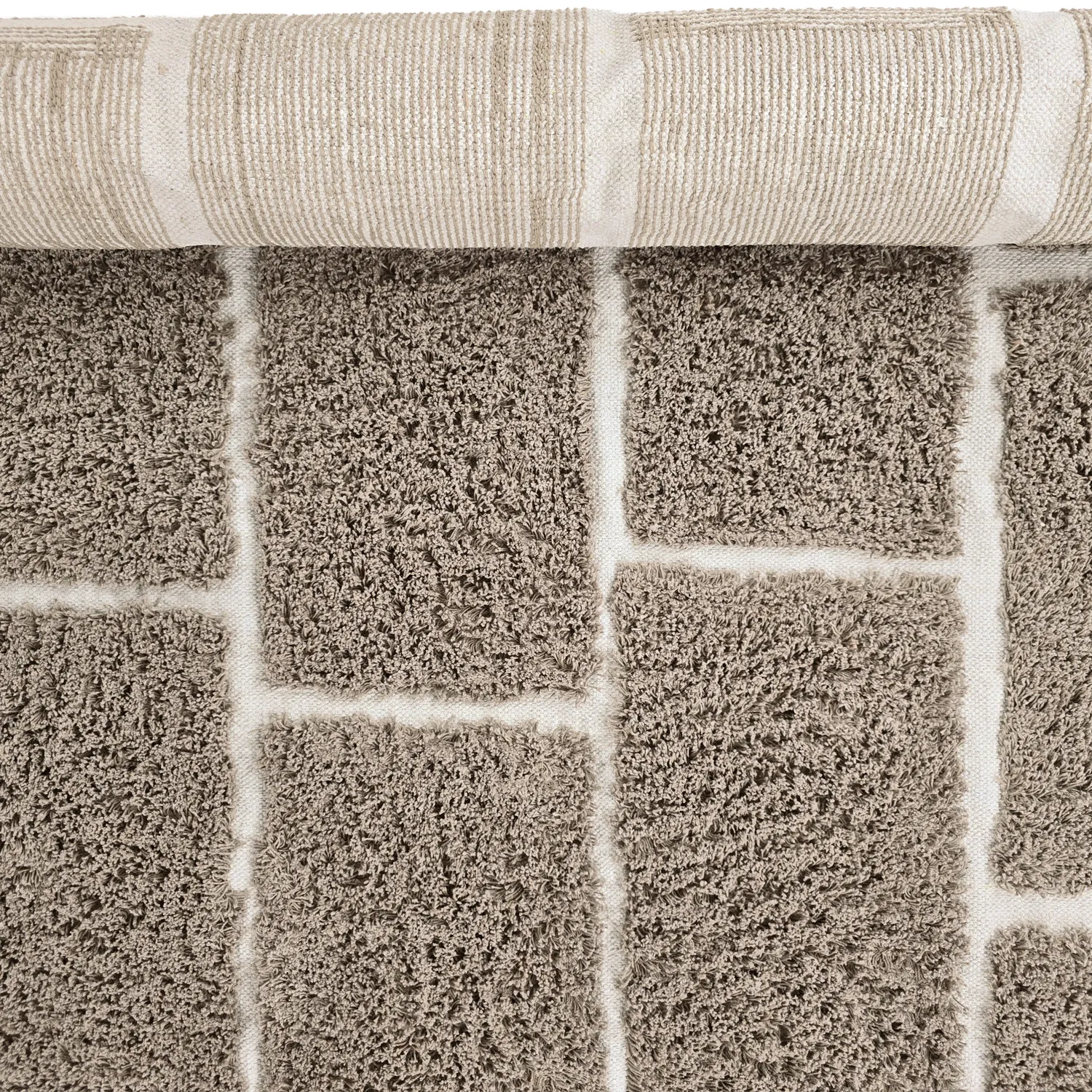 Ryamattor - Lindley Natural Cotton Shaggy (taupe/grå)