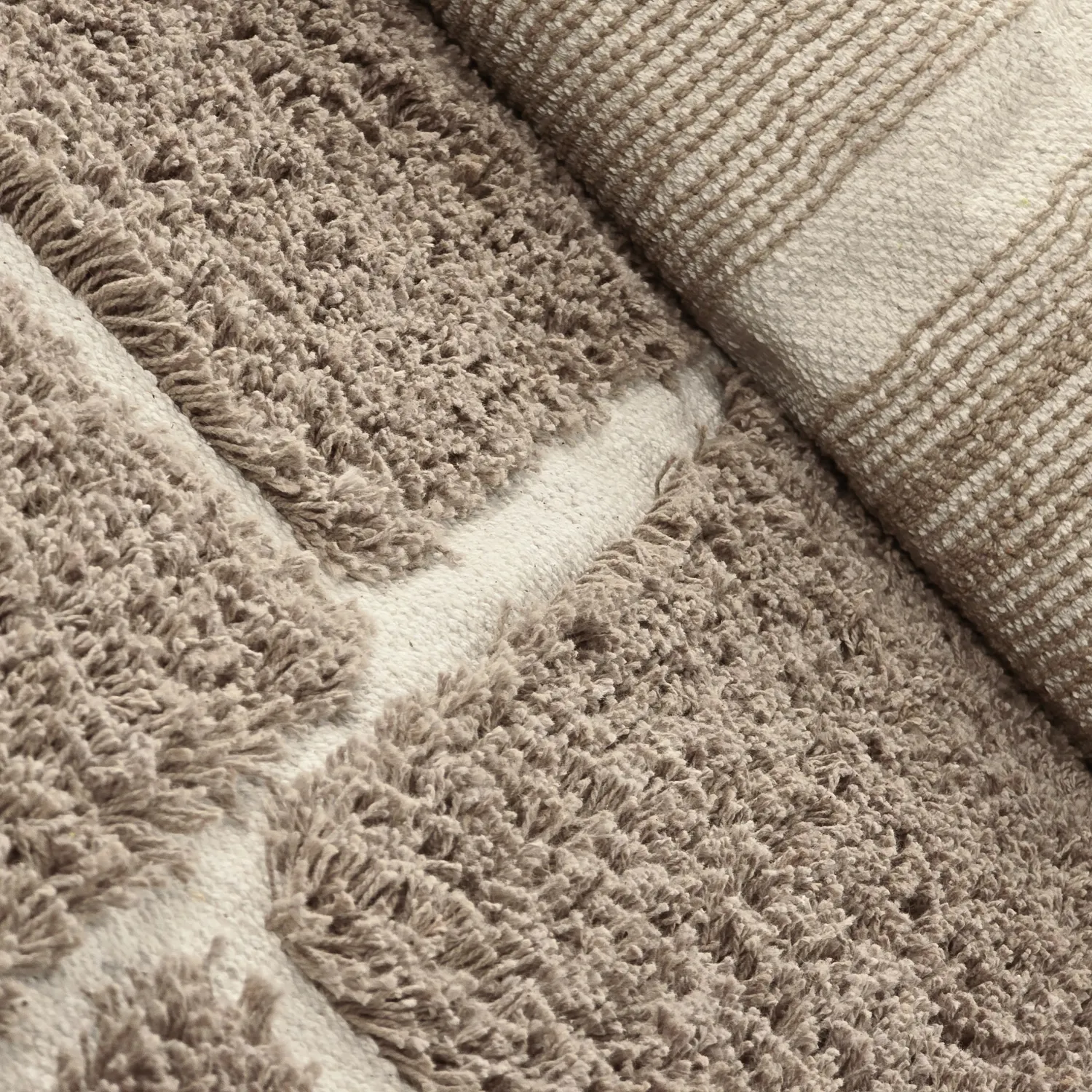 Ryamattor - Lindley Natural Cotton Shaggy (taupe/grå)