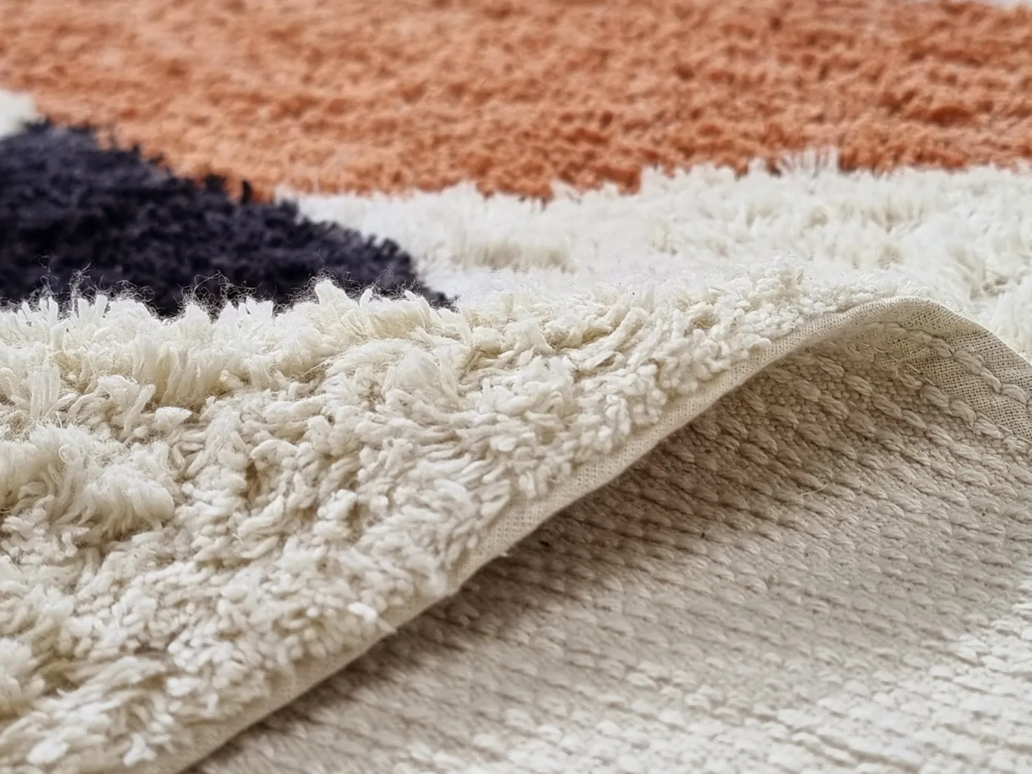 Rund matta - Mantona Natural Cotton Shaggy (multi)