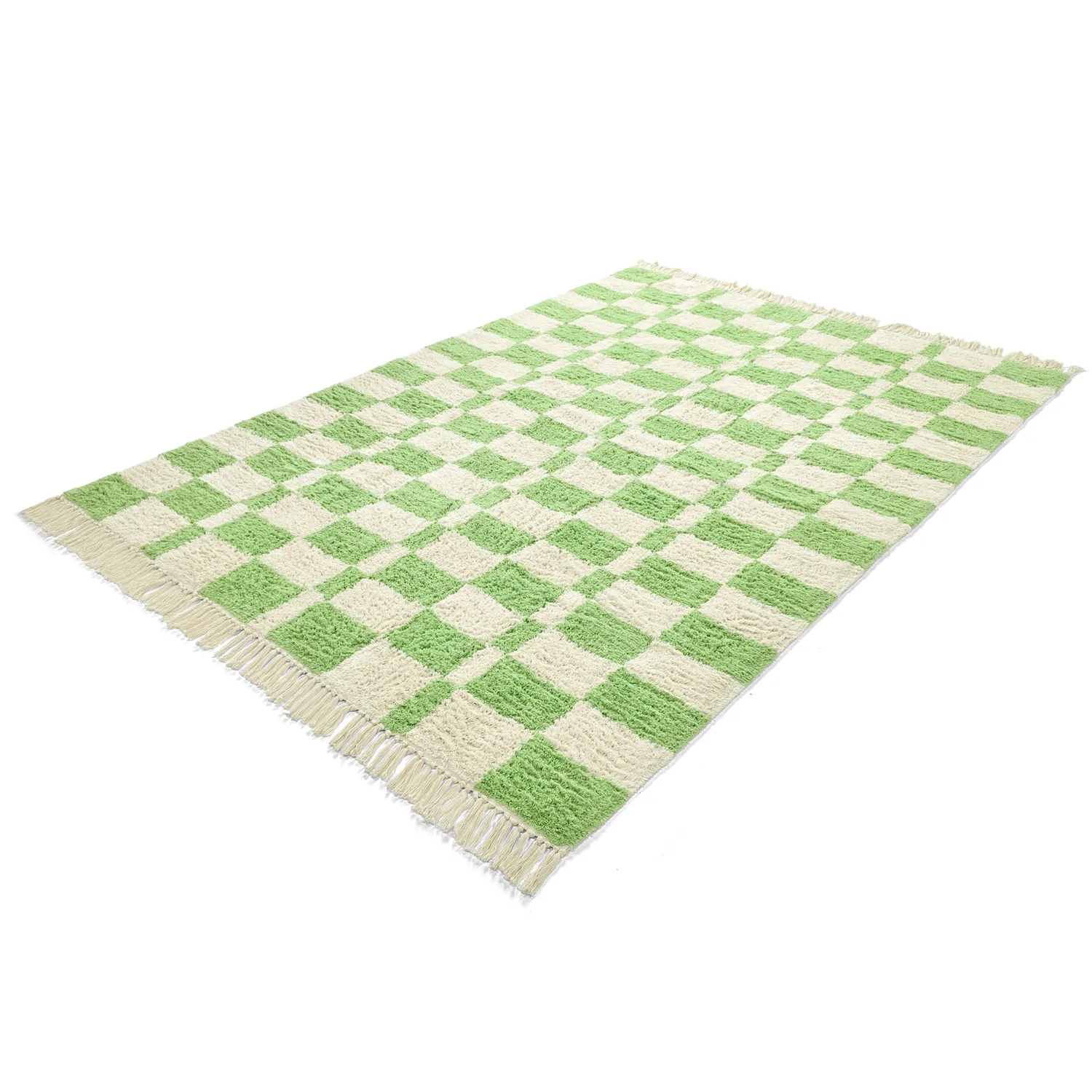 Ryamattor - Maranello Natural Cotton Shaggy (grön)