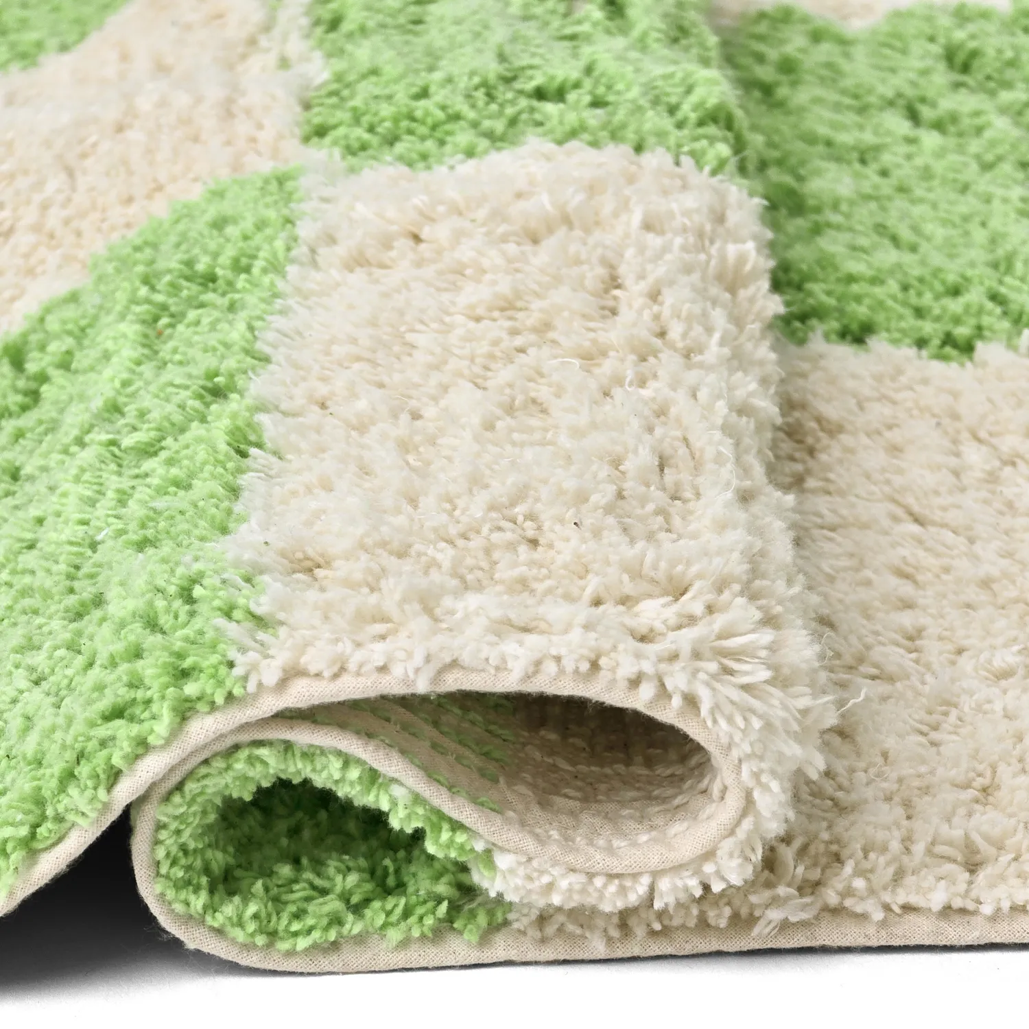 Ryamattor - Maranello Natural Cotton Shaggy (grön)