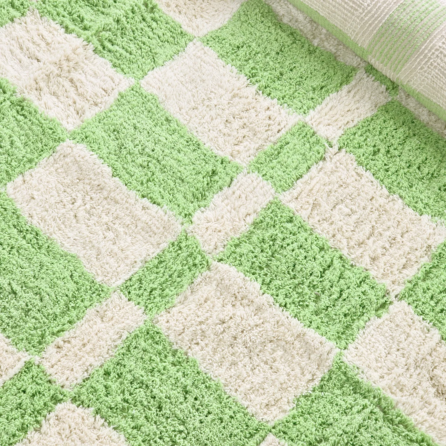 Ryamattor - Maranello Natural Cotton Shaggy (grön)