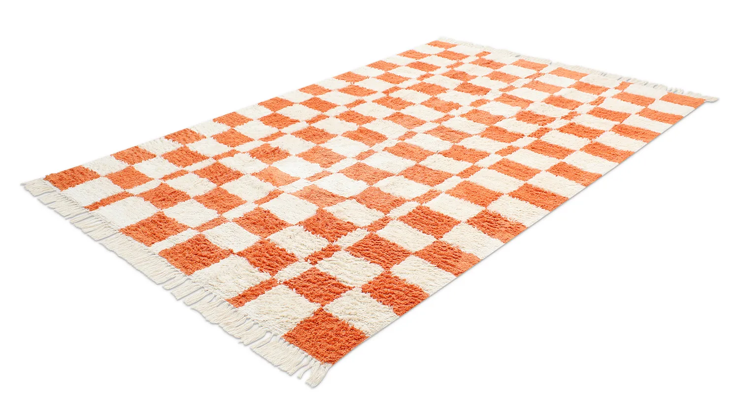 Ryamattor - Maranello Natural Cotton Shaggy (orange)