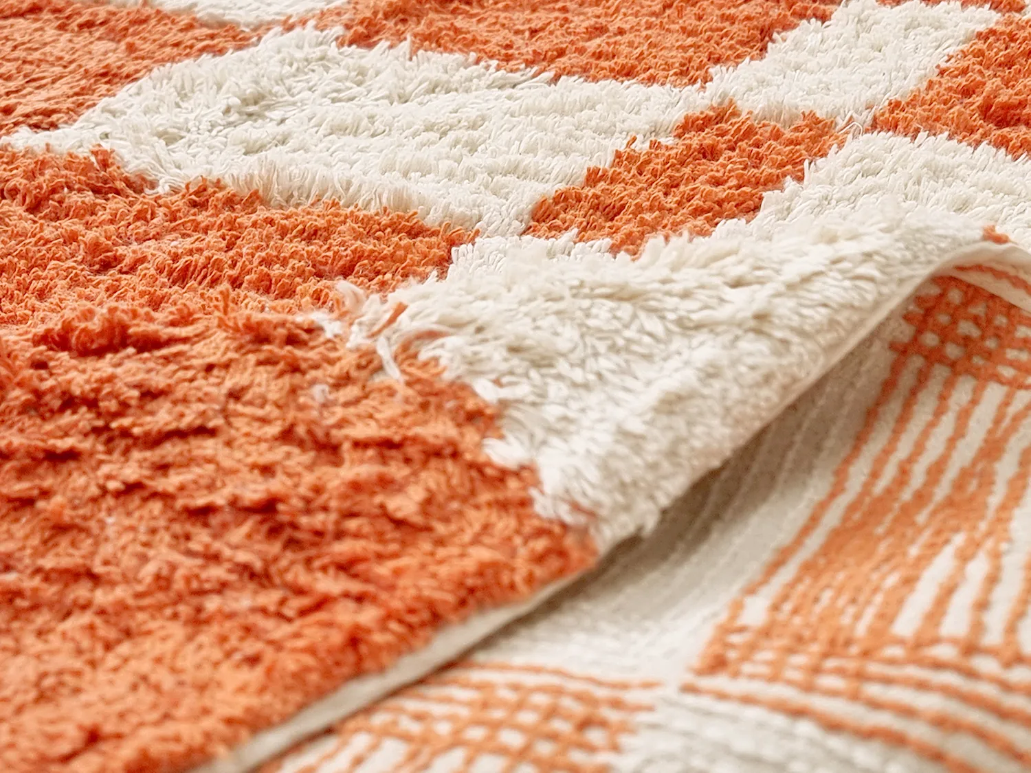 Ryamattor - Maranello Natural Cotton Shaggy (orange)