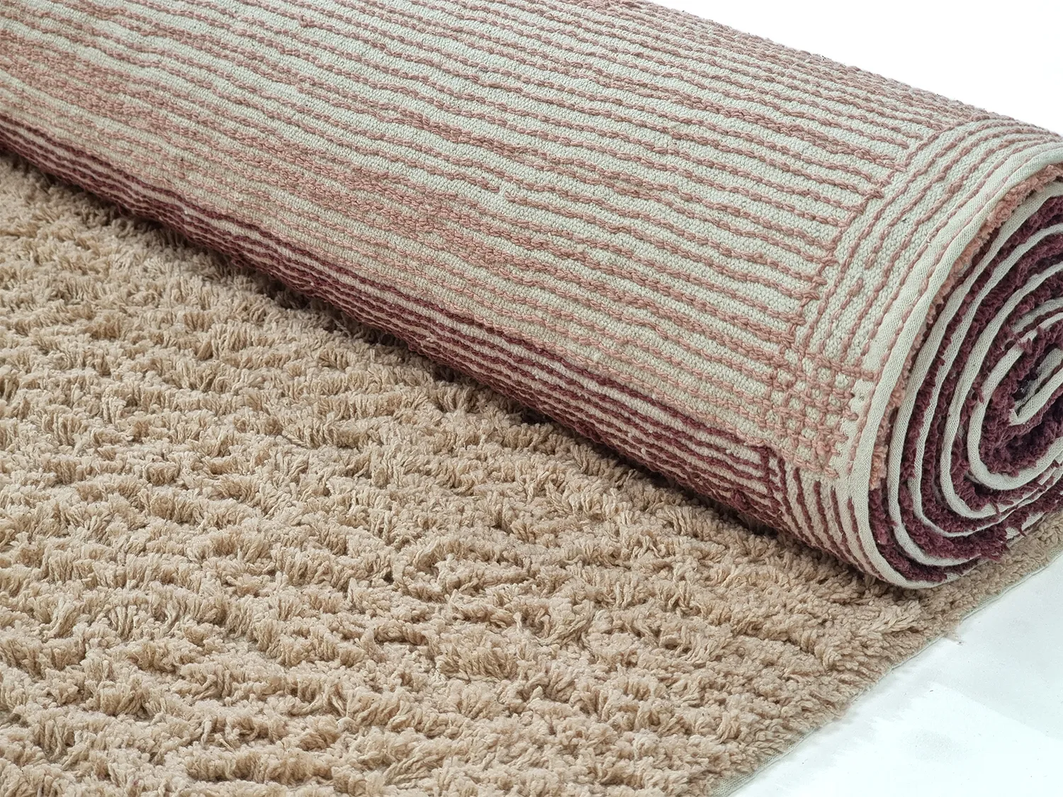 Ryamattor - Mareto Natural Cotton Shaggy (brun)
