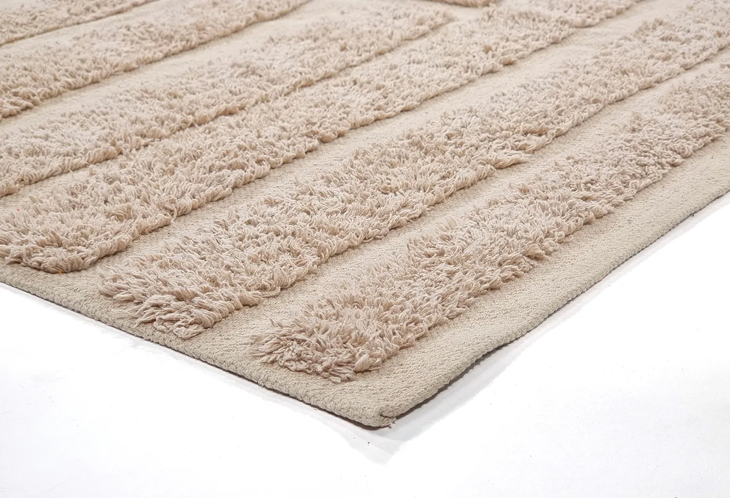 Ryamattor - Margo Natural Cotton Shaggy (beige)