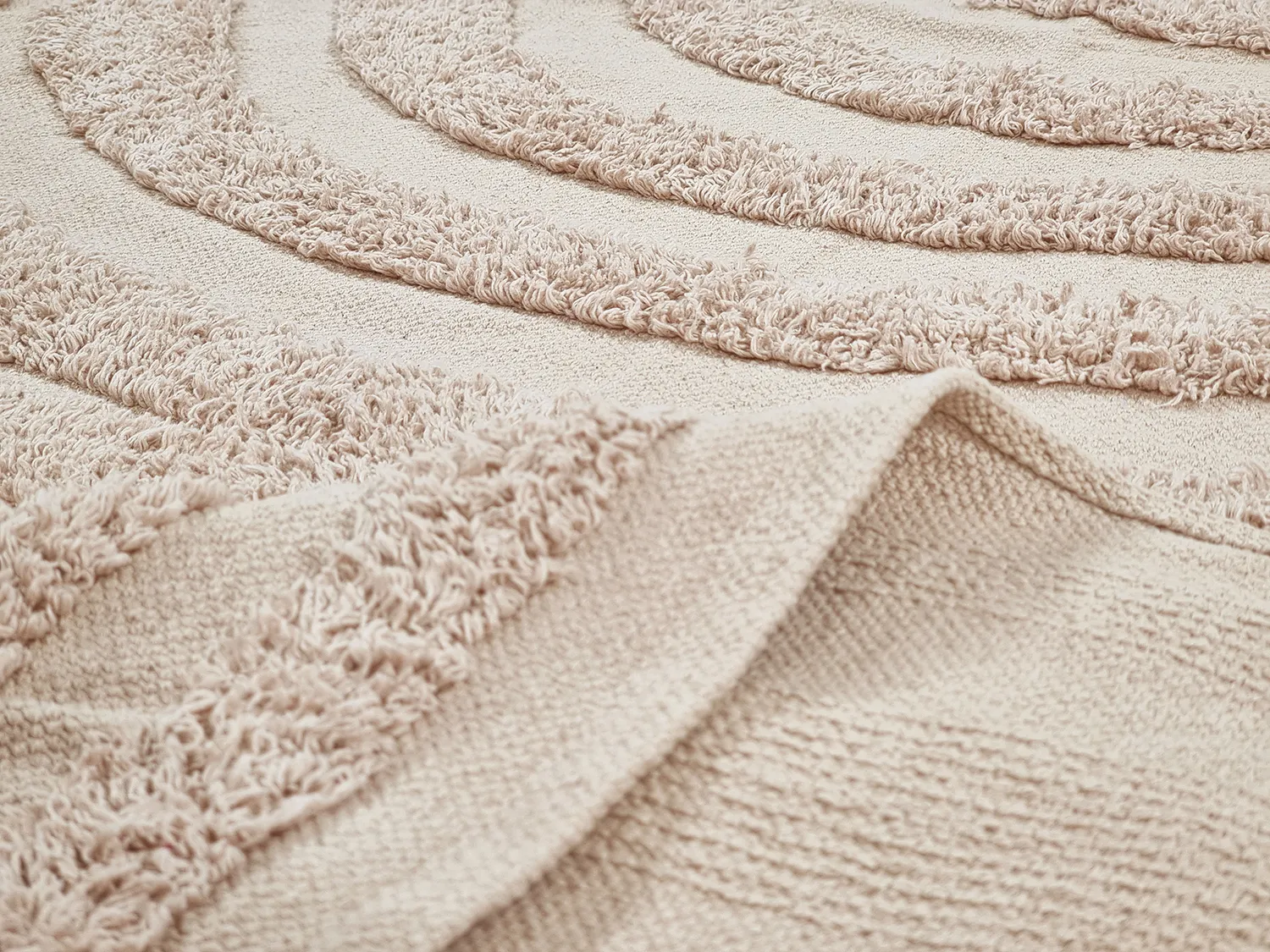 Ryamattor - Margo Natural Cotton Shaggy (beige)