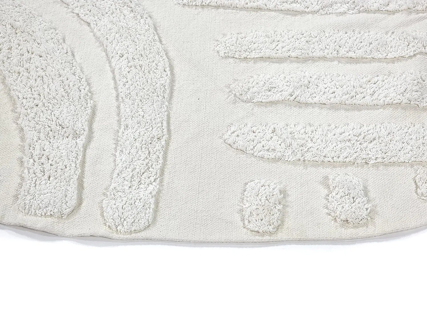 Rund matta - Mavis Natural Cotton Shaggy (offwhite)