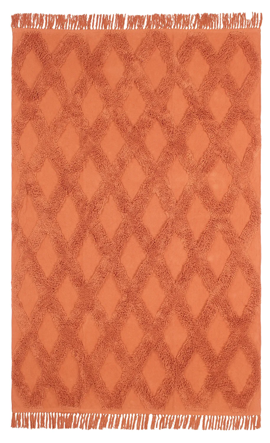Ryamattor - Pamplona Natural Cotton Shaggy (terracotta)