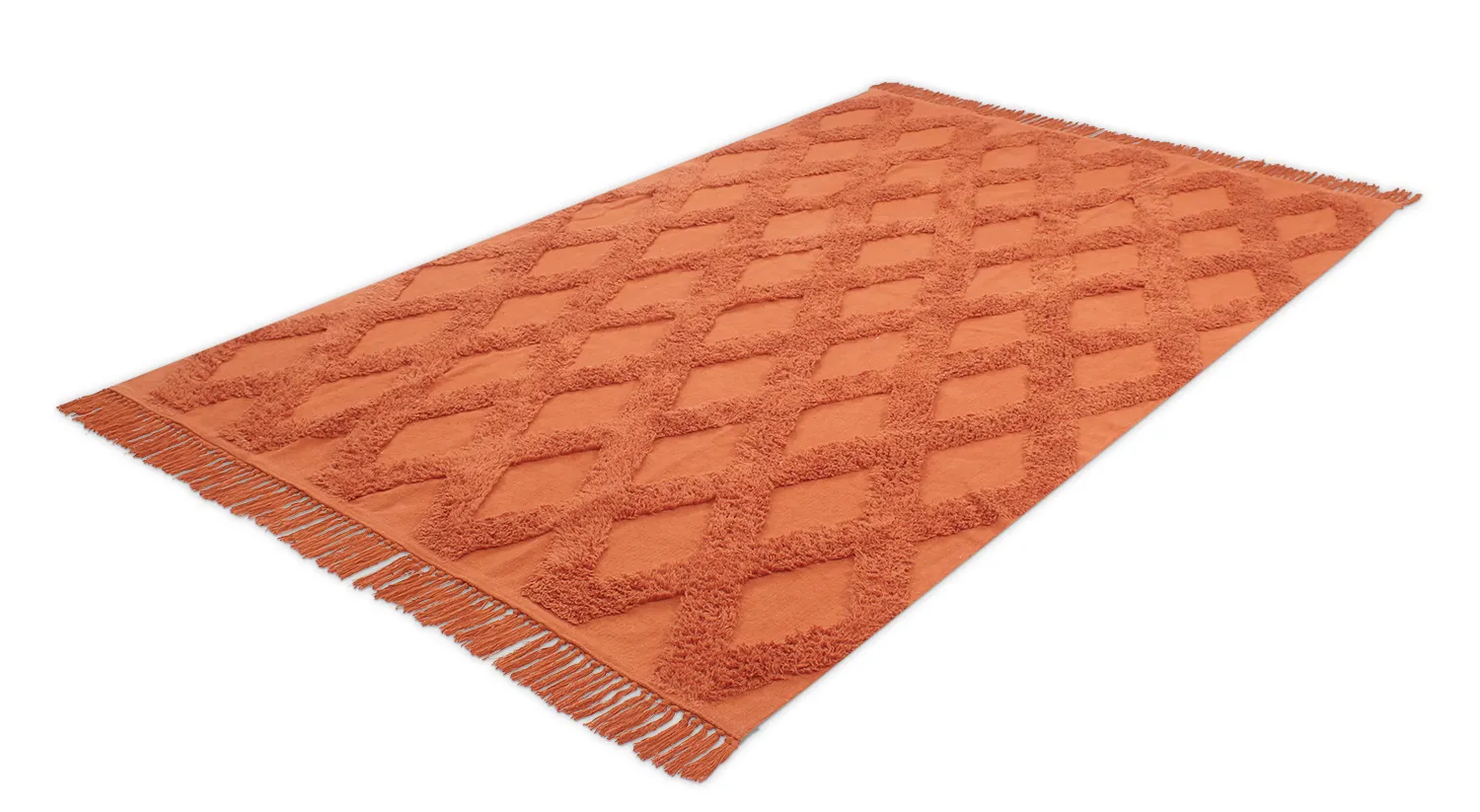 Ryamattor - Pamplona Natural Cotton Shaggy (terracotta)