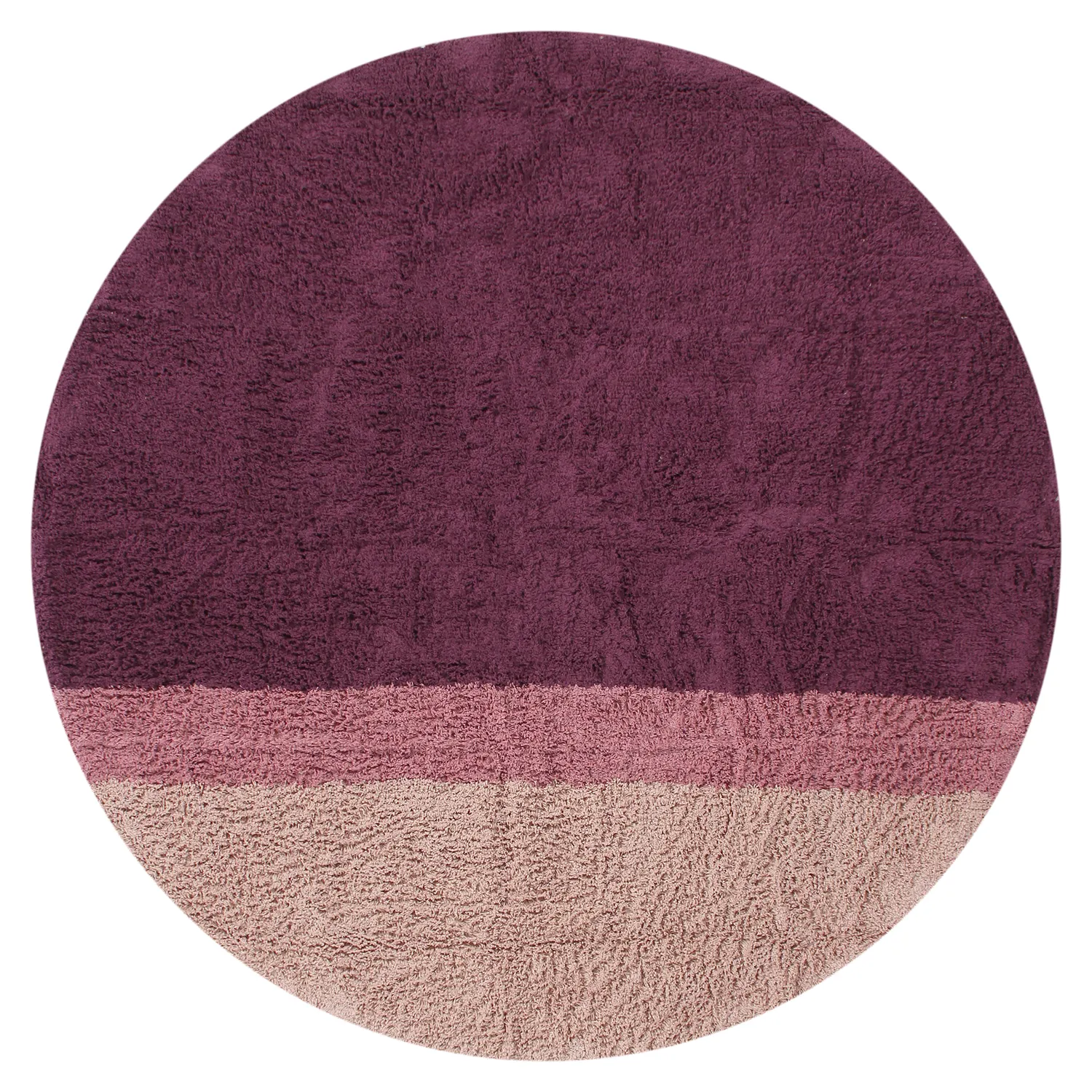 Rund matta - Pione Natural Cotton Shaggy (rosa)