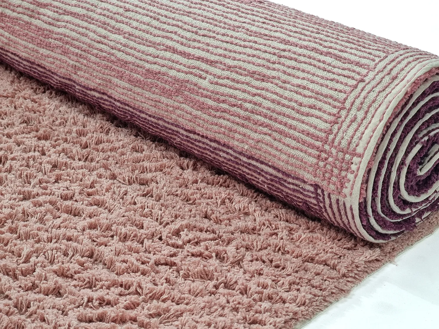 Ryamattor - Pione Natural Cotton Shaggy (rosa)