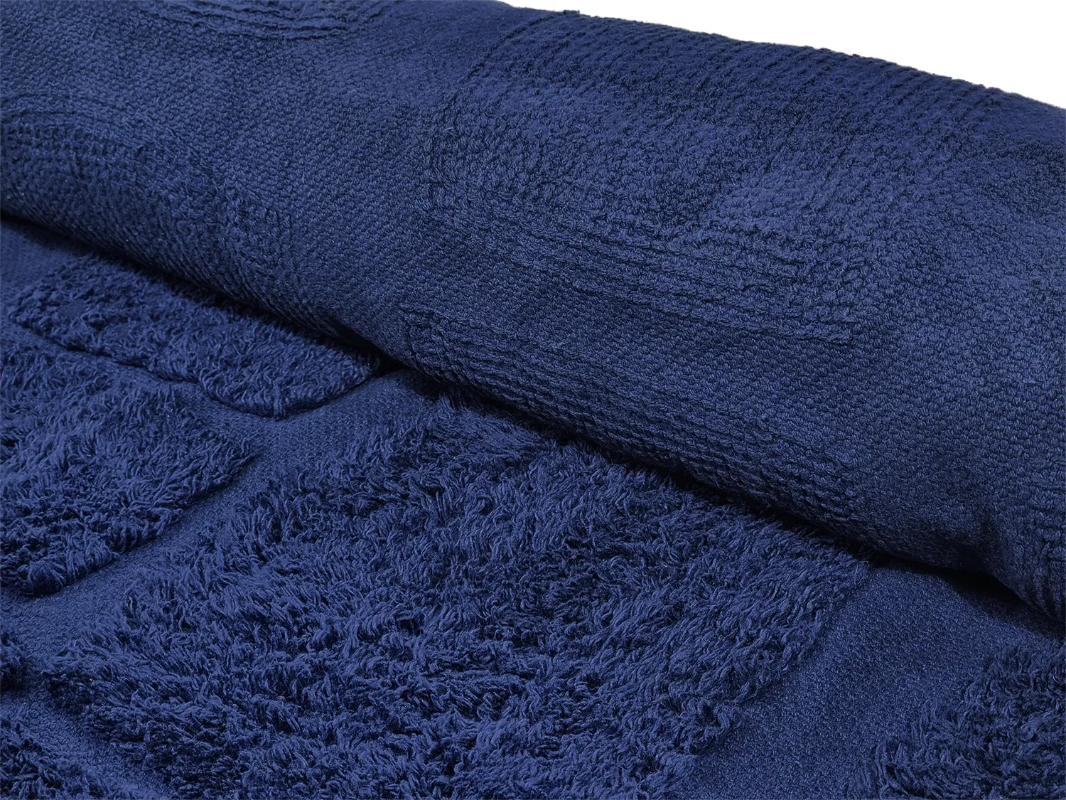 Ryamattor - Salem Natural Cotton Shaggy (mörkblå)