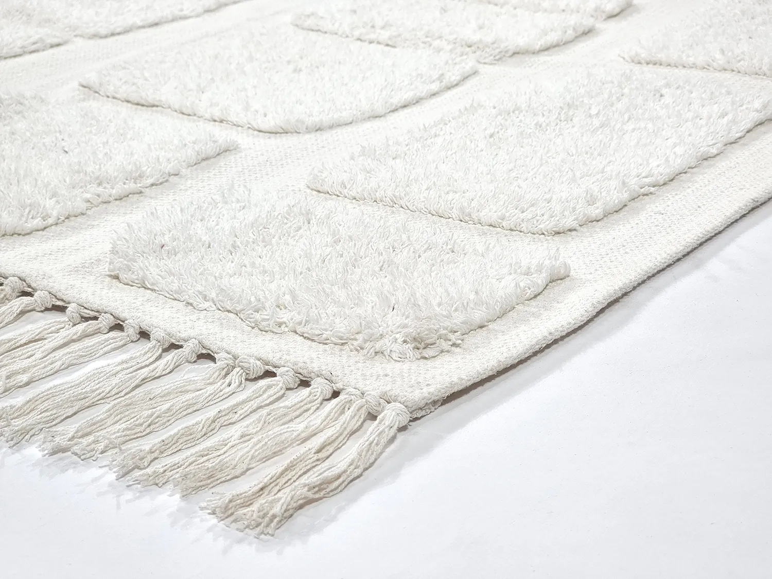 Ryamattor - Salem Natural Cotton Shaggy (offwhite)