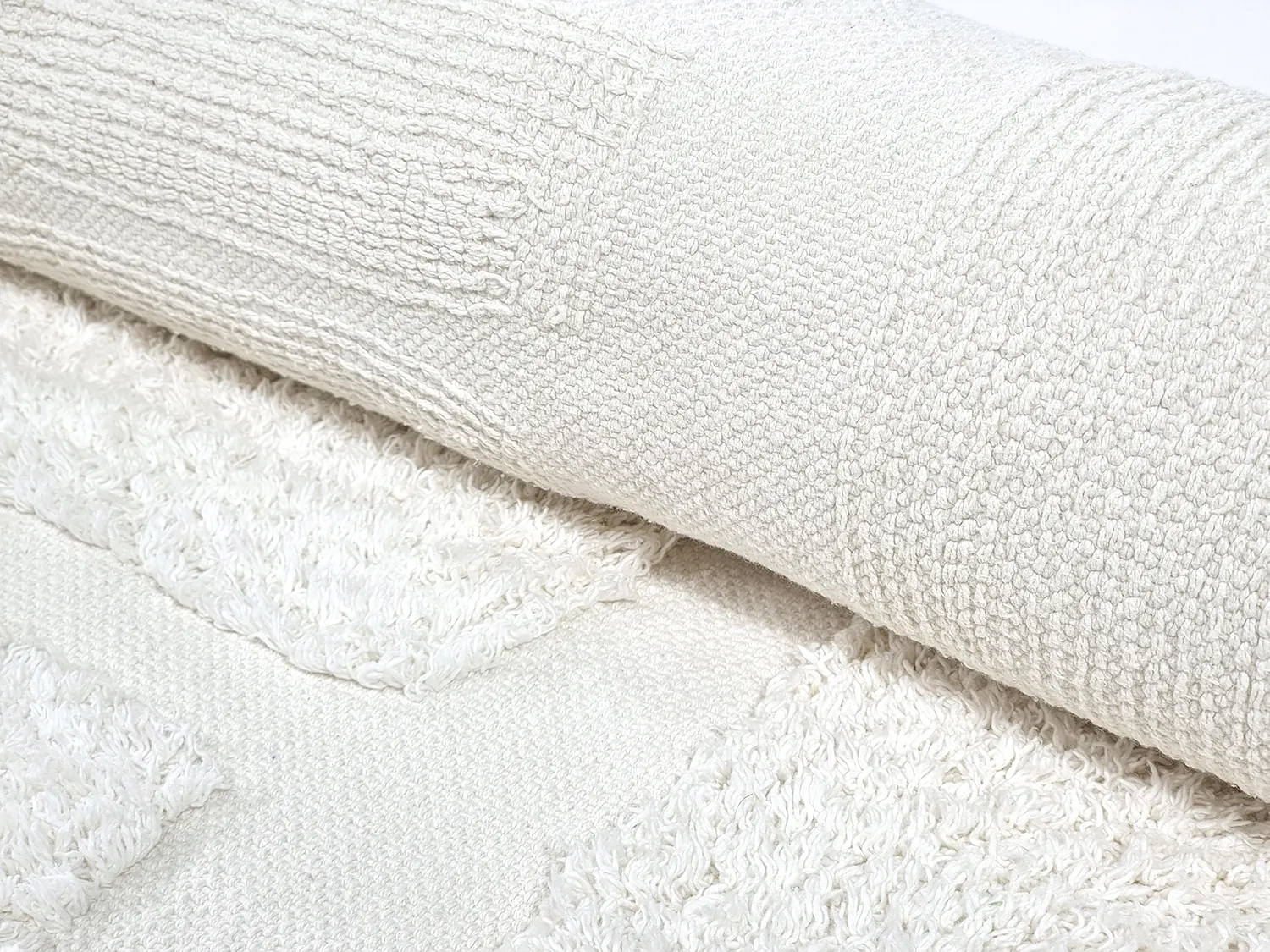 Ryamattor - Salem Natural Cotton Shaggy (offwhite)