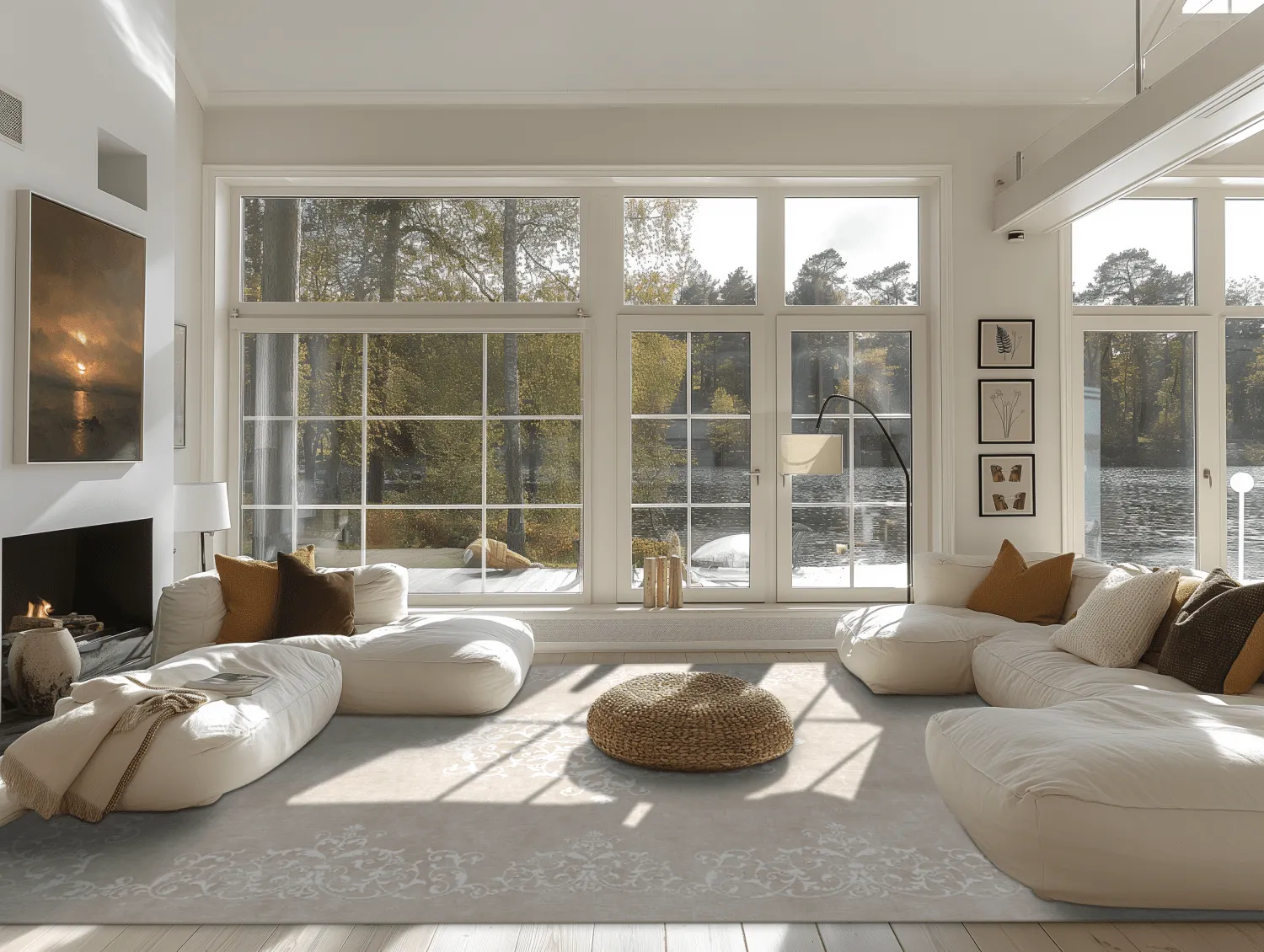 Wiltonmatta - Santi (beige/vit)