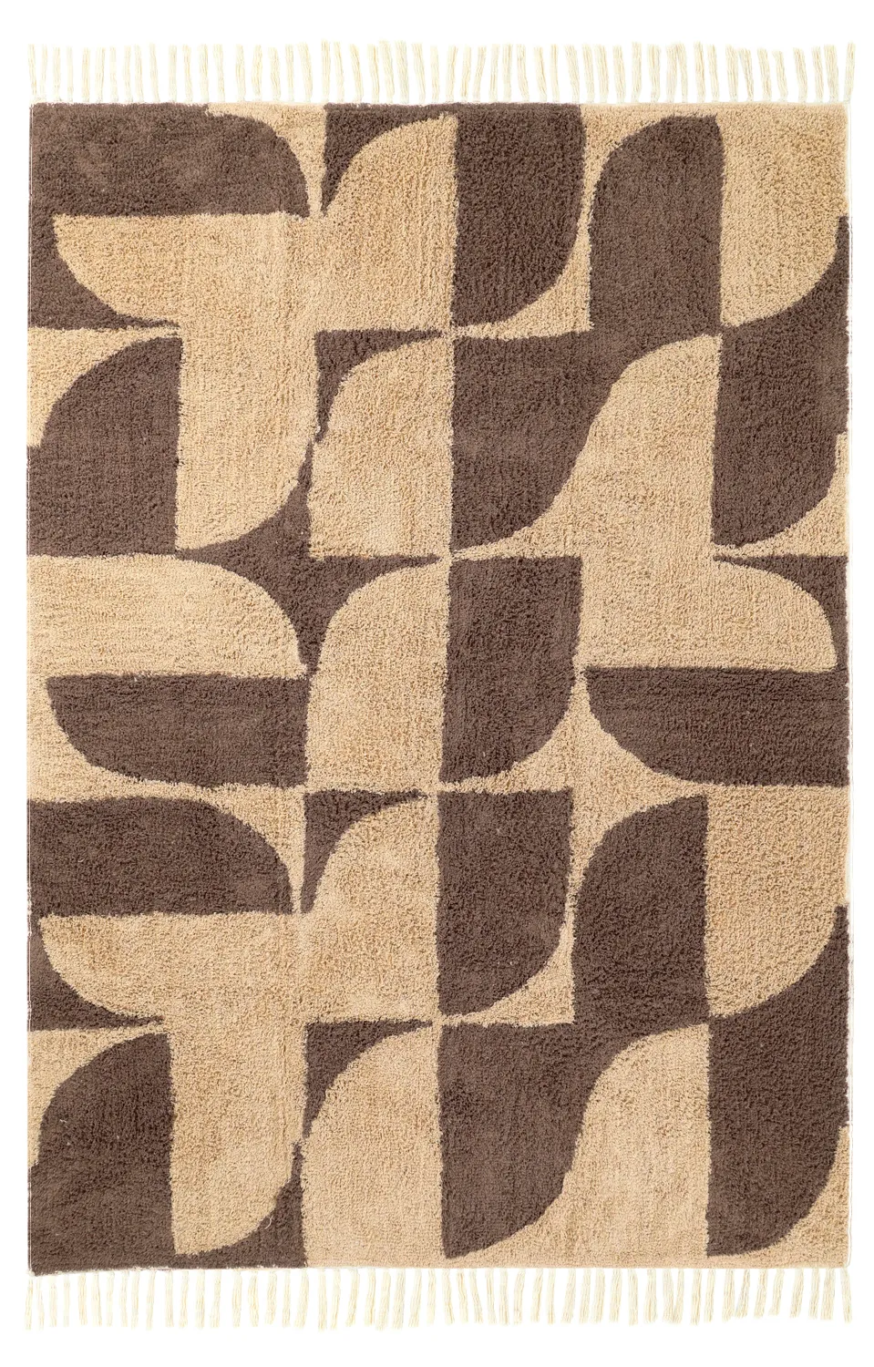 Ryamattor - Siberia Natural Cotton Shaggy (beige/brun)
