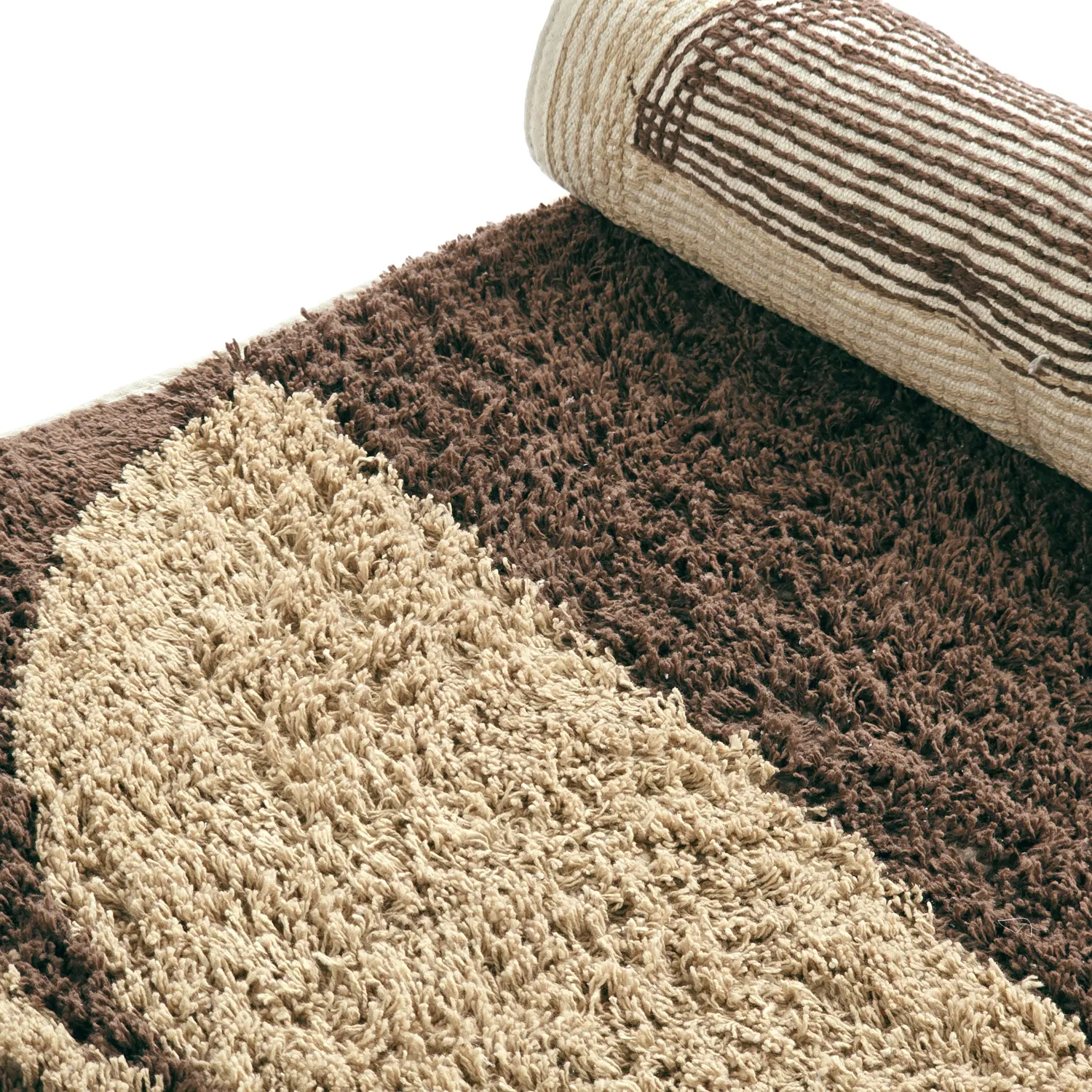 Ryamattor - Siberia Natural Cotton Shaggy (beige/brun)