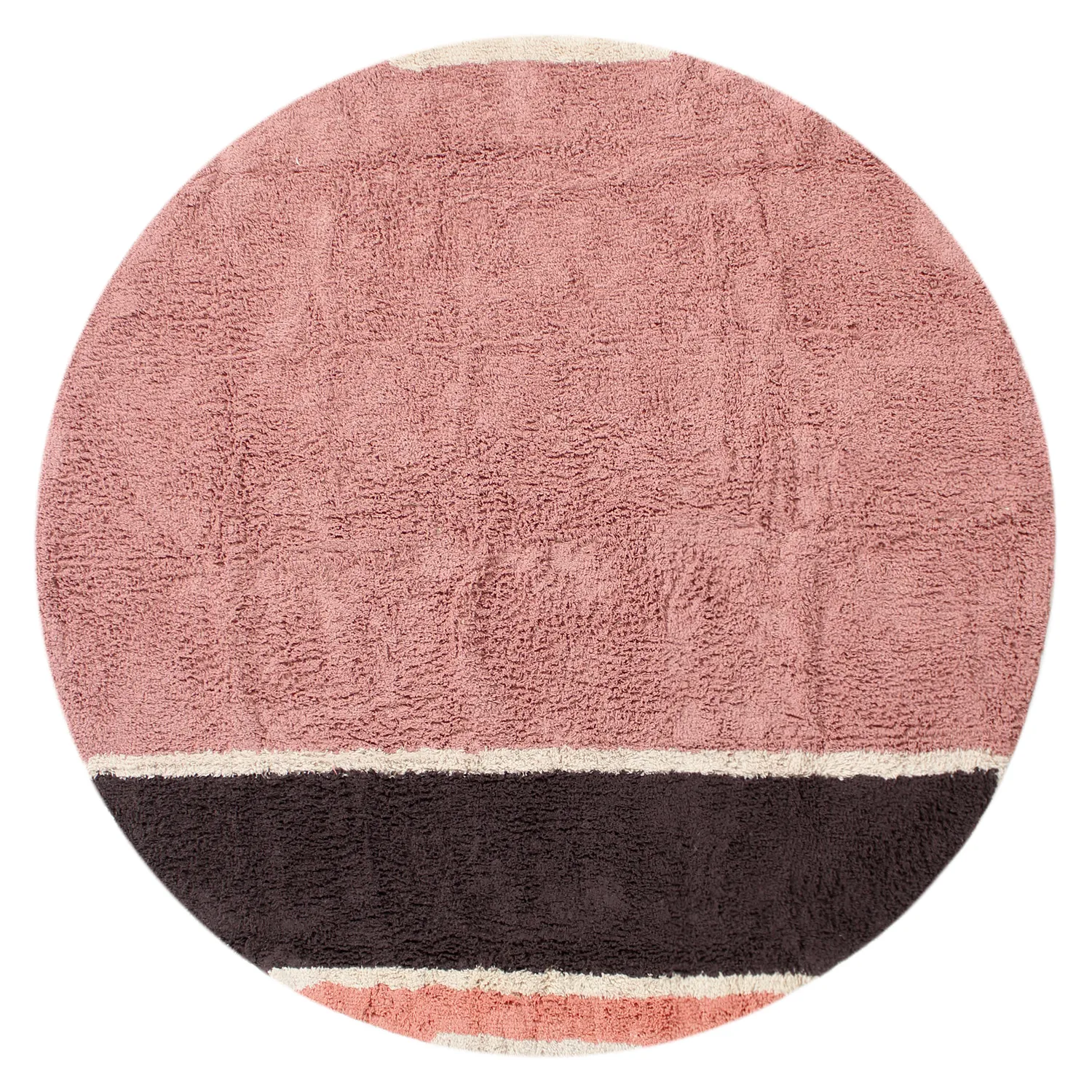 Rund matta - Vinci Natural Cotton Shaggy (rosa)