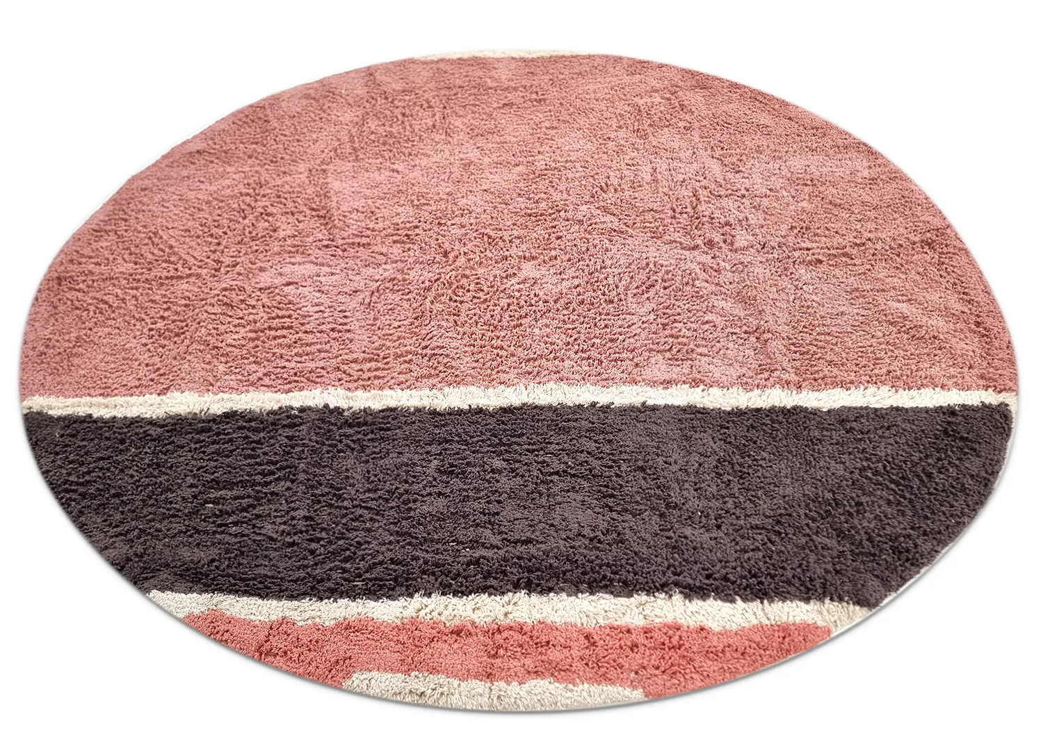 Rund matta - Vinci Natural Cotton Shaggy (rosa)