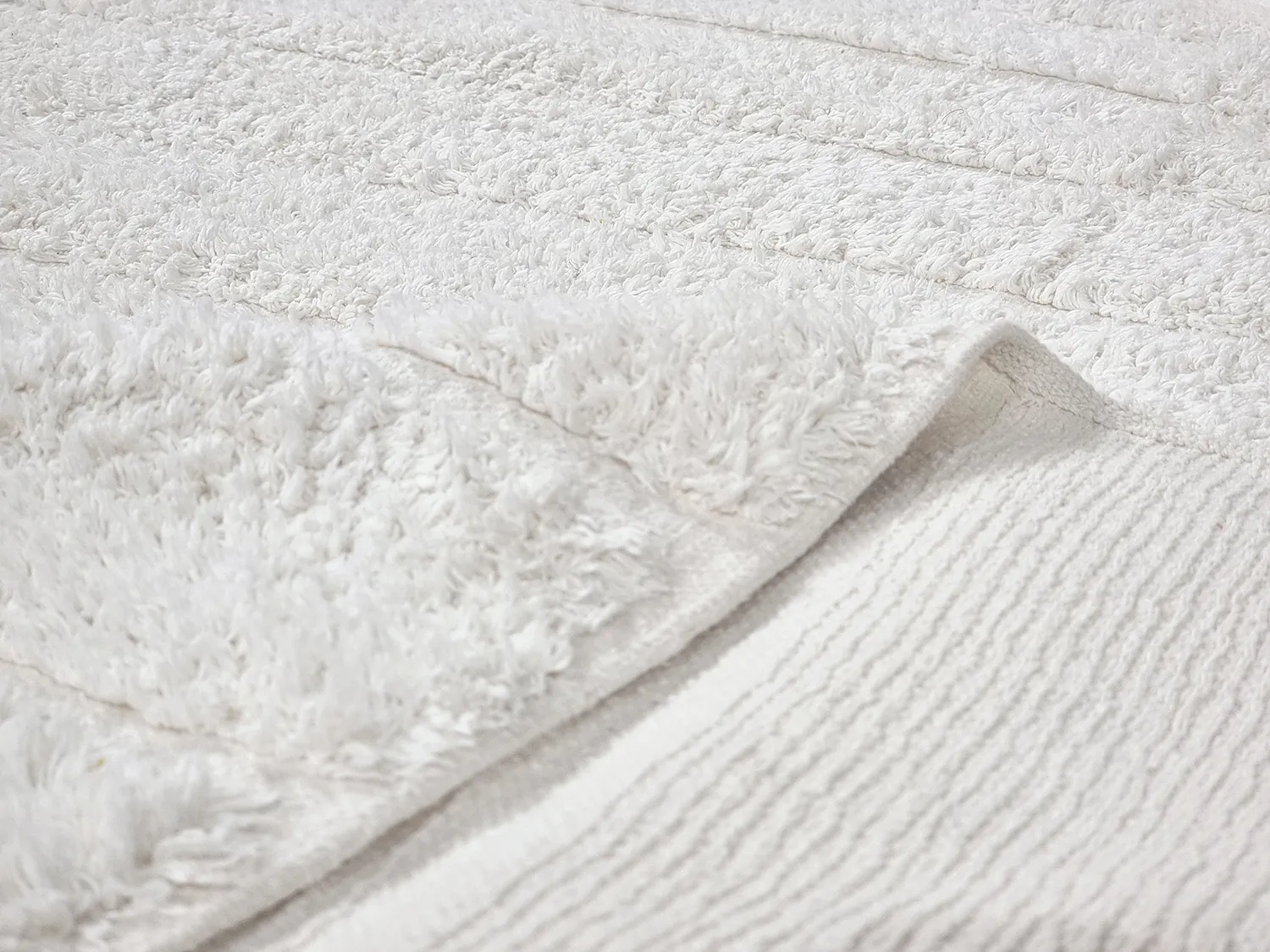 Rund matta - Willow Natural Cotton Shaggy (offwhite)