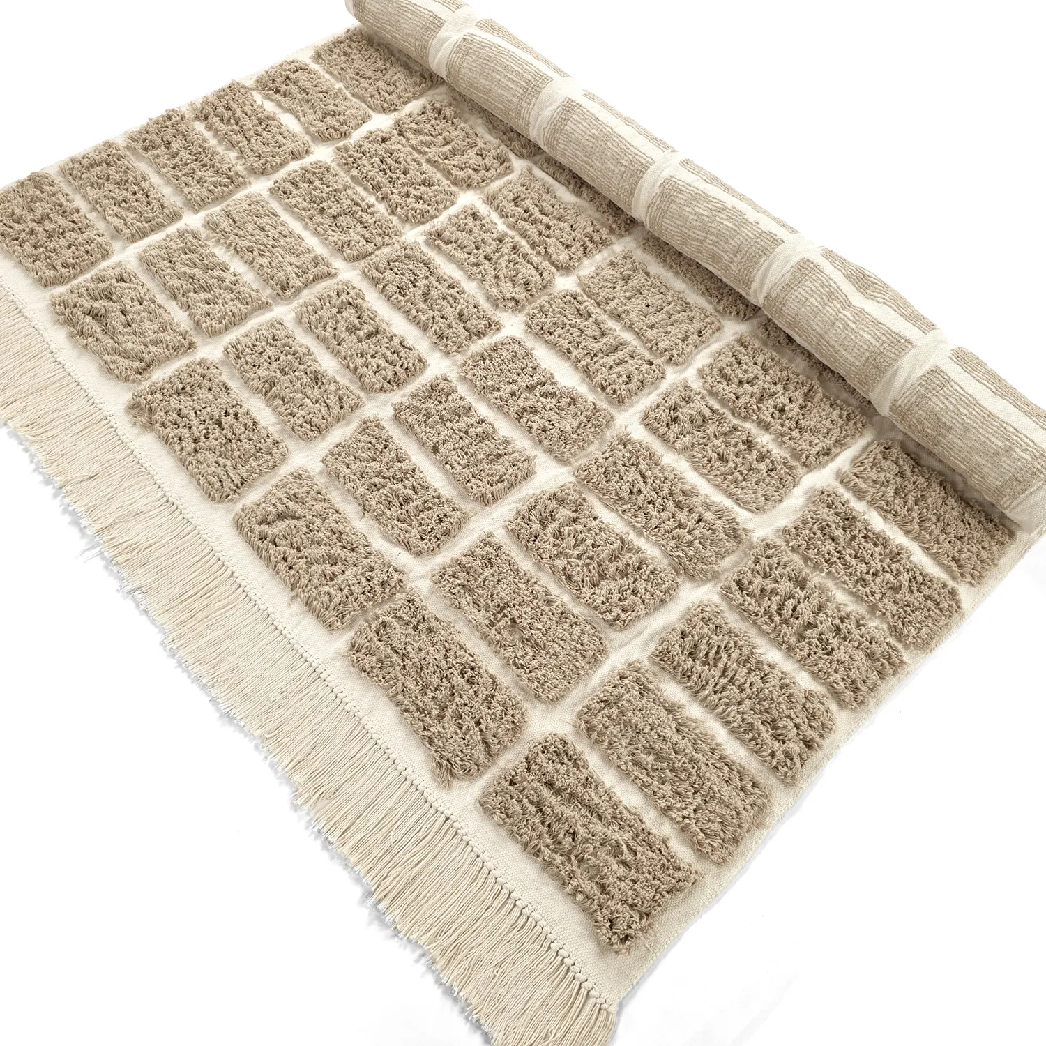 Ryamattor - Zola Natural Cotton Shaggy (beige)