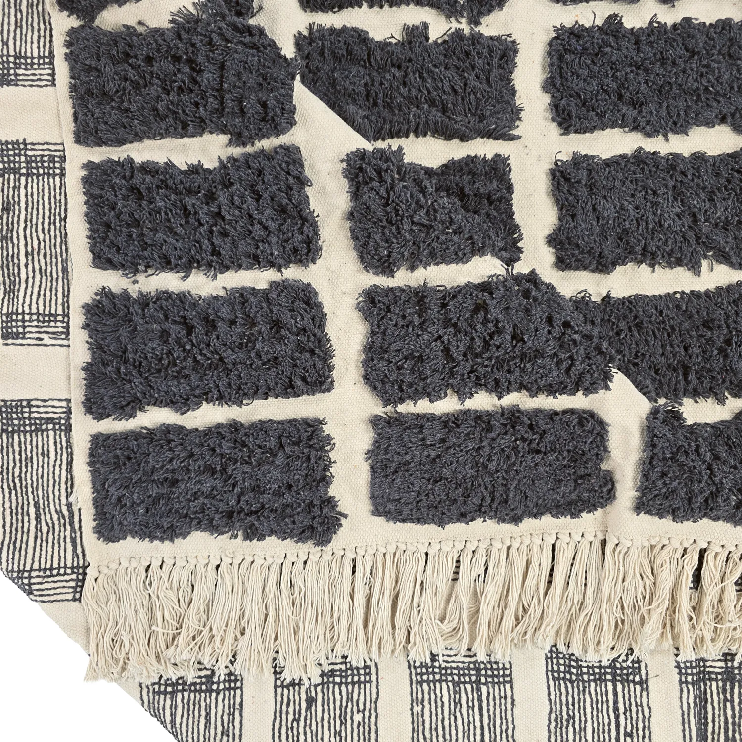 Ryamattor - Zola Natural Cotton Shaggy (mörkgrå)