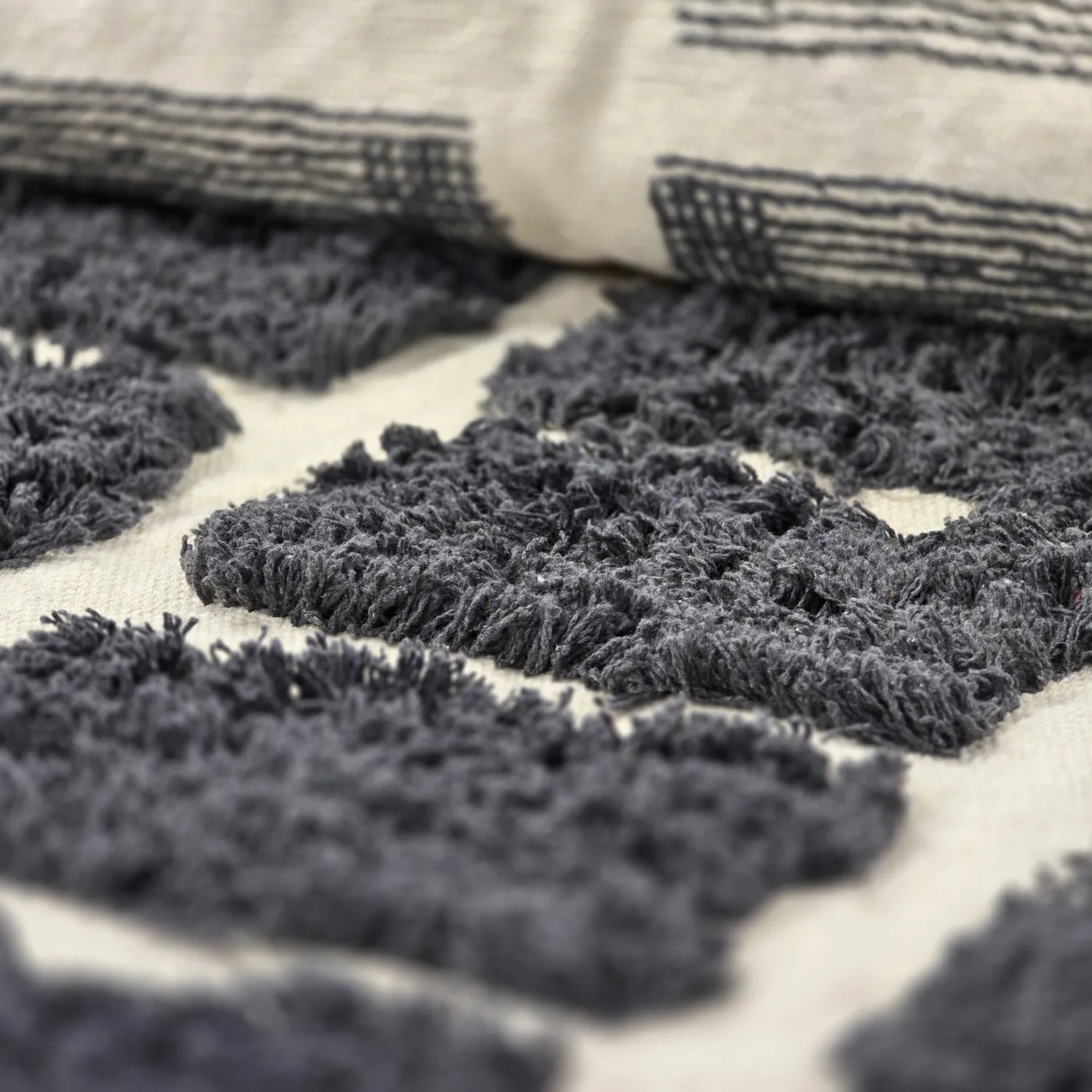 Ryamattor - Zola Natural Cotton Shaggy (mörkgrå)