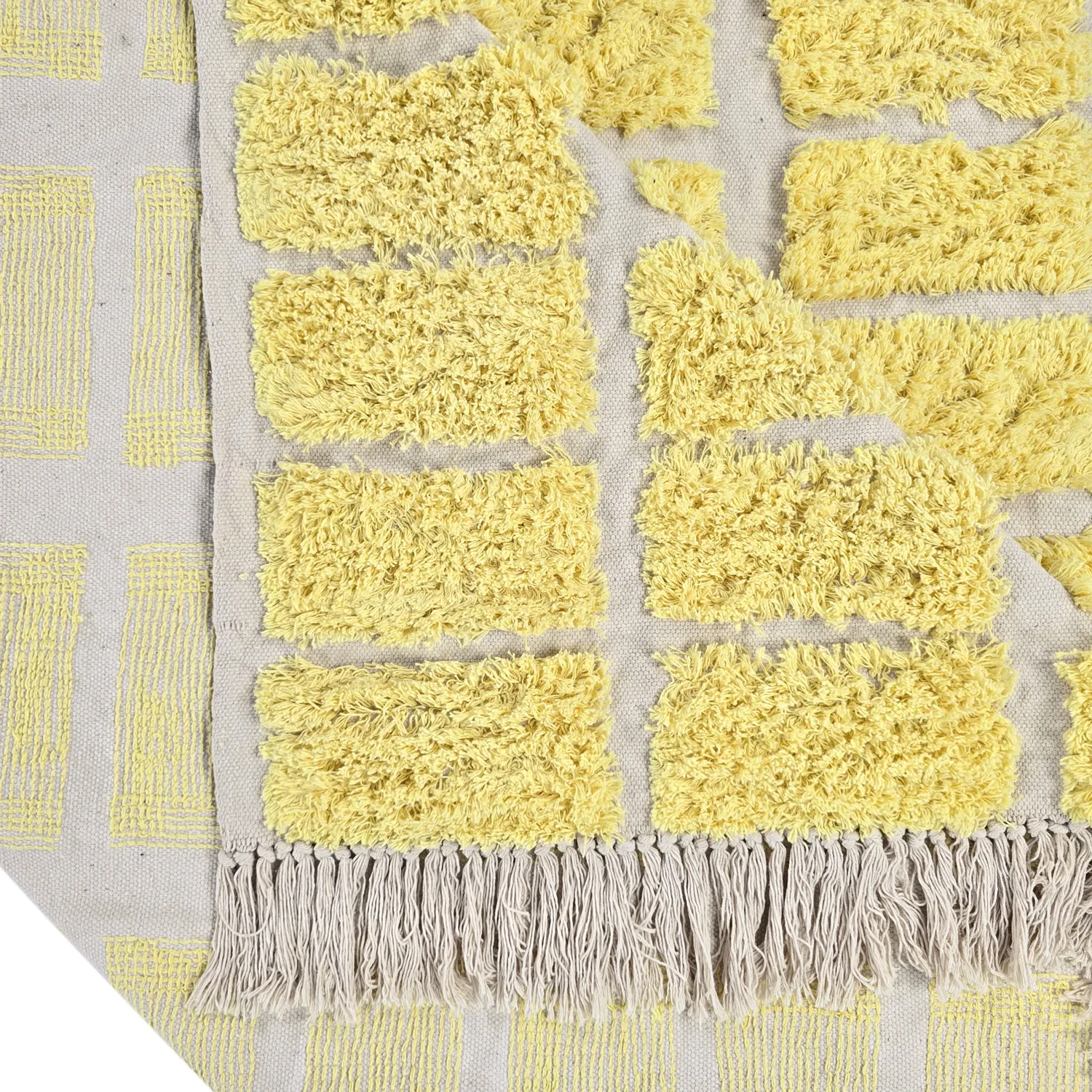 Ryamattor - Zola Natural Cotton Shaggy (gul)