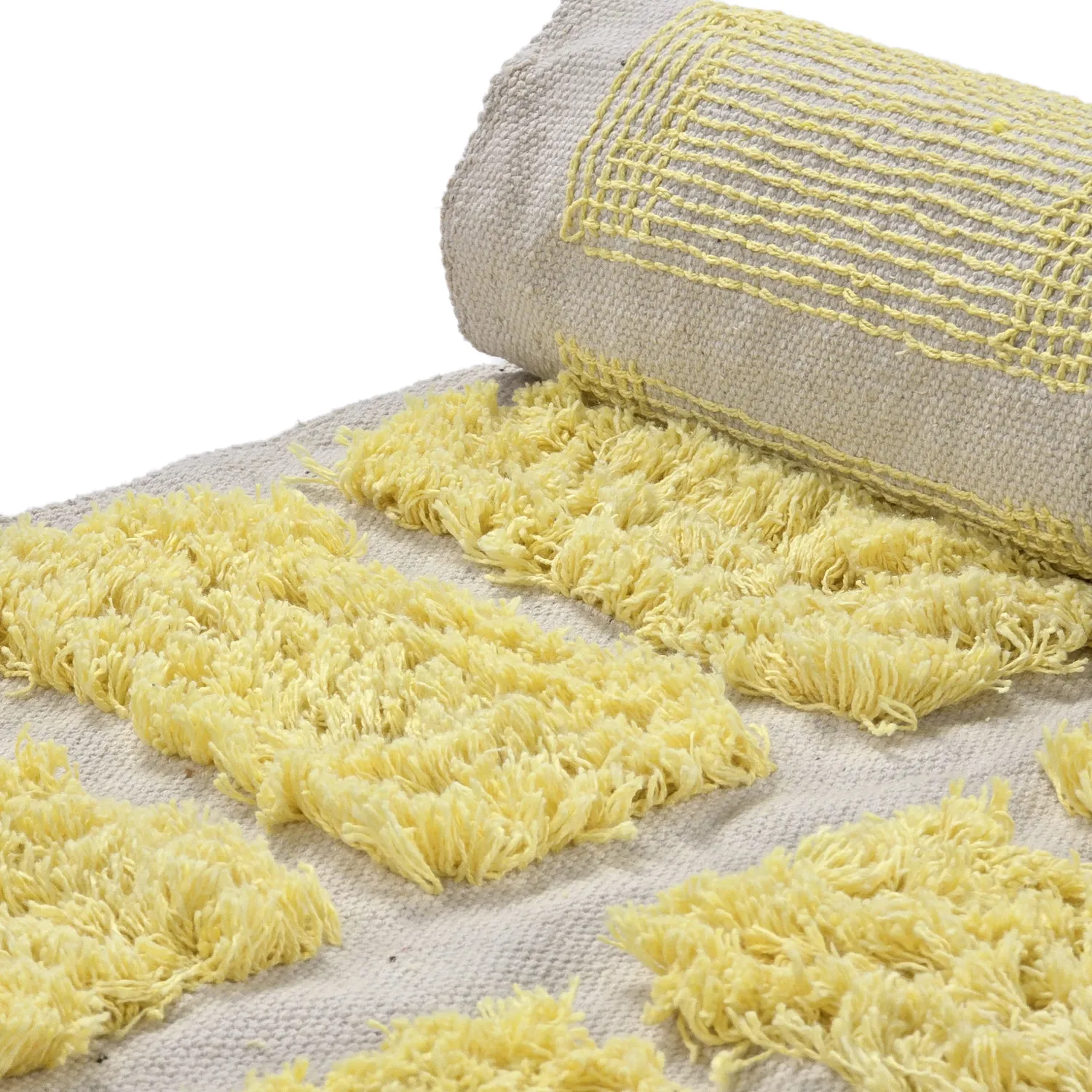 Ryamattor - Zola Natural Cotton Shaggy (gul)