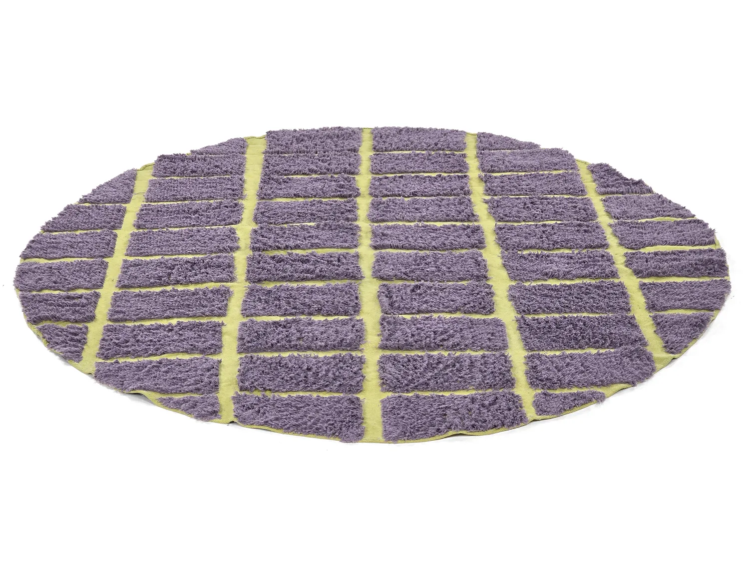 Rund Matta - Zola Natural Cotton Shaggy (lila)