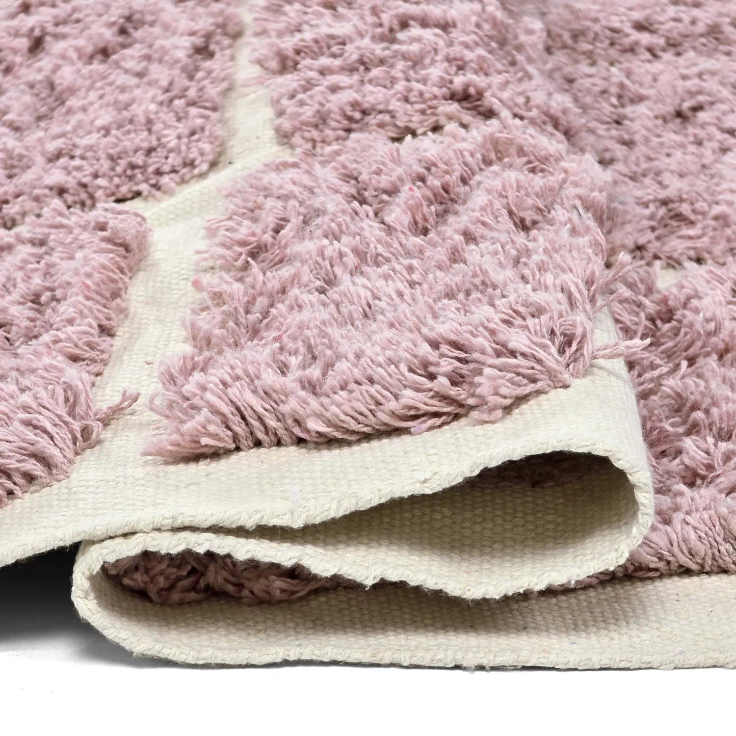 Ryamattor - Zola Natural Cotton Shaggy (rosa)