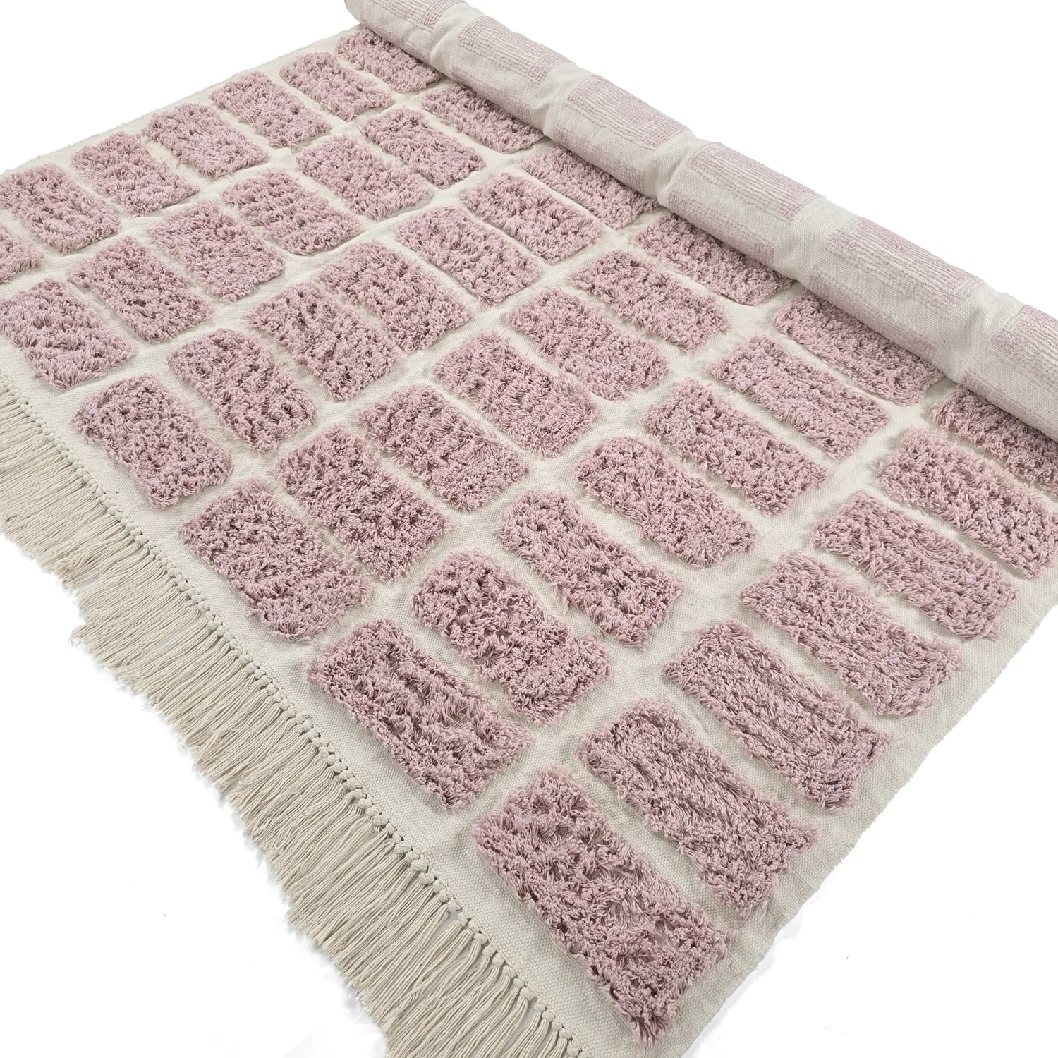 Ryamattor - Zola Natural Cotton Shaggy (rosa)