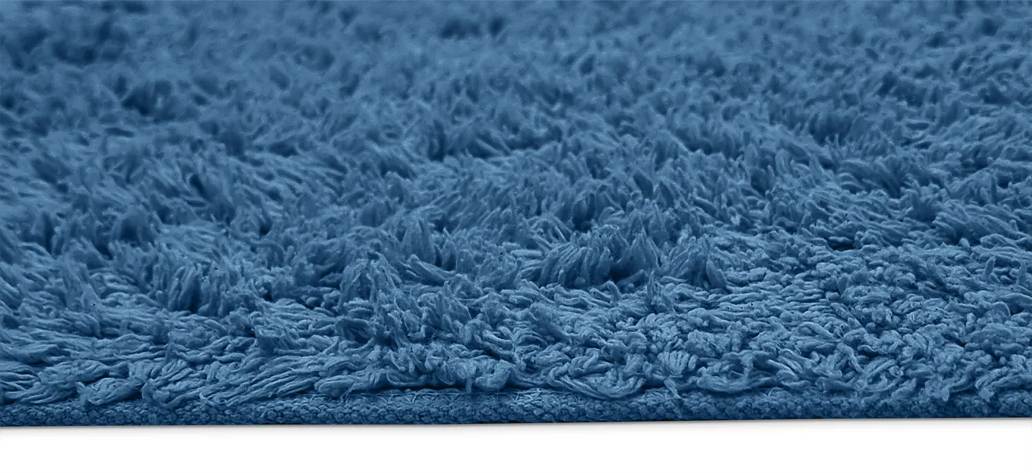 Ryamattor - Alba Natural Cotton Shaggy (blå)