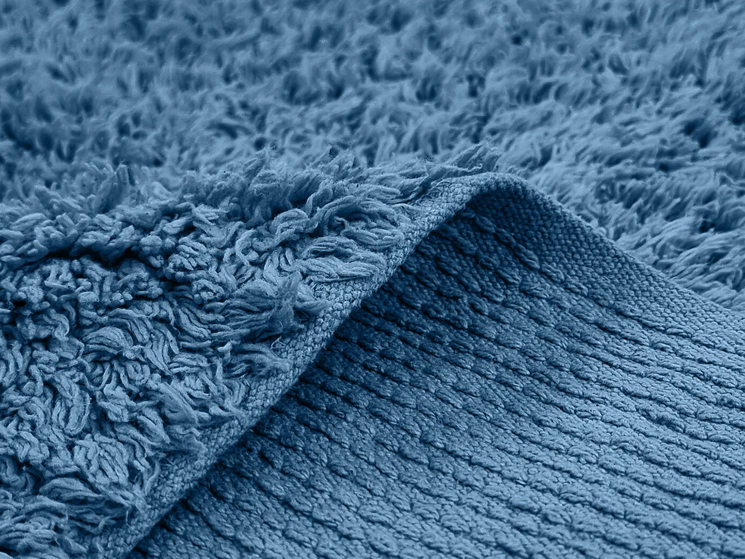 Ryamattor - Alba Natural Cotton Shaggy (blå)