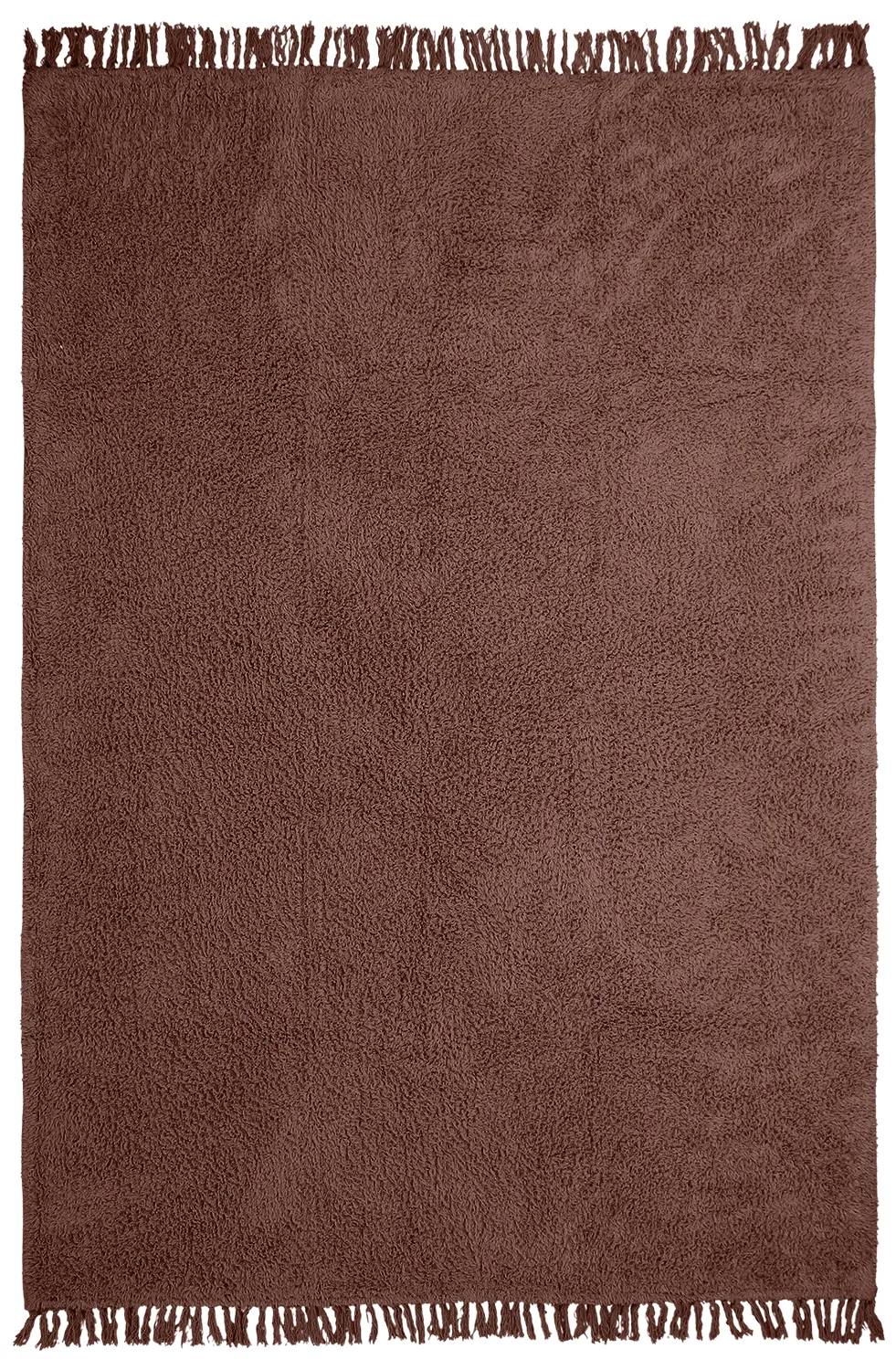 Ryamattor - Alba Natural Cotton Shaggy (brun)