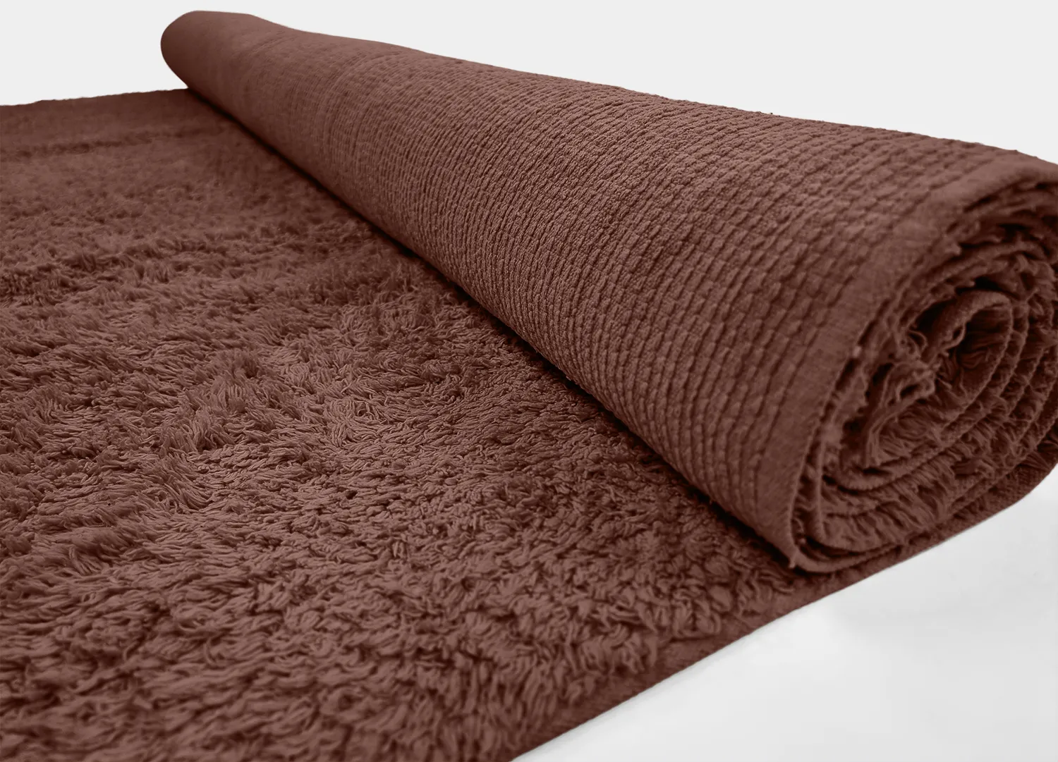 Ryamattor - Alba Natural Cotton Shaggy (brun)