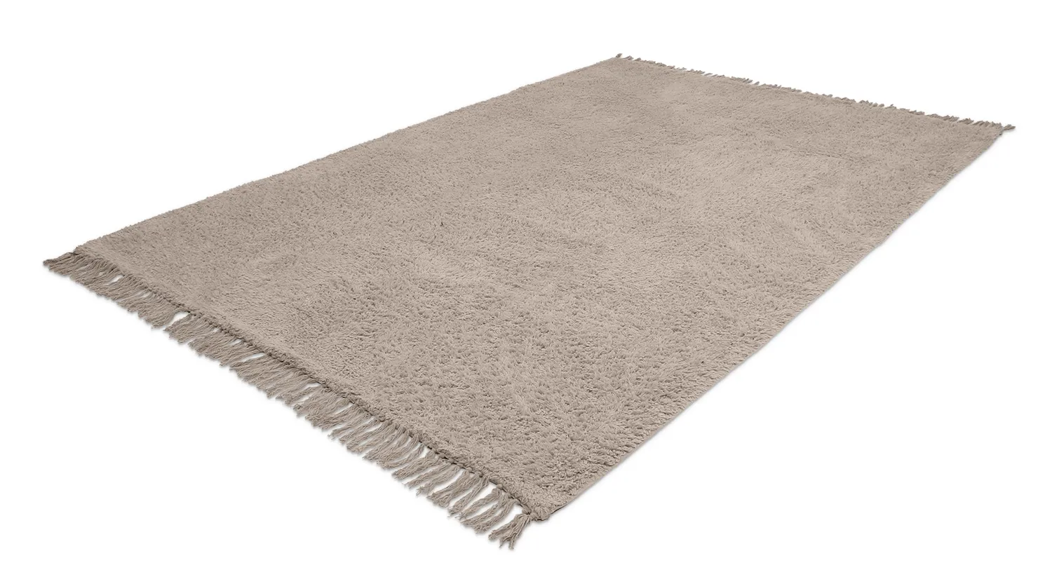 Ryamattor - Alba Natural Cotton Shaggy (taupe)