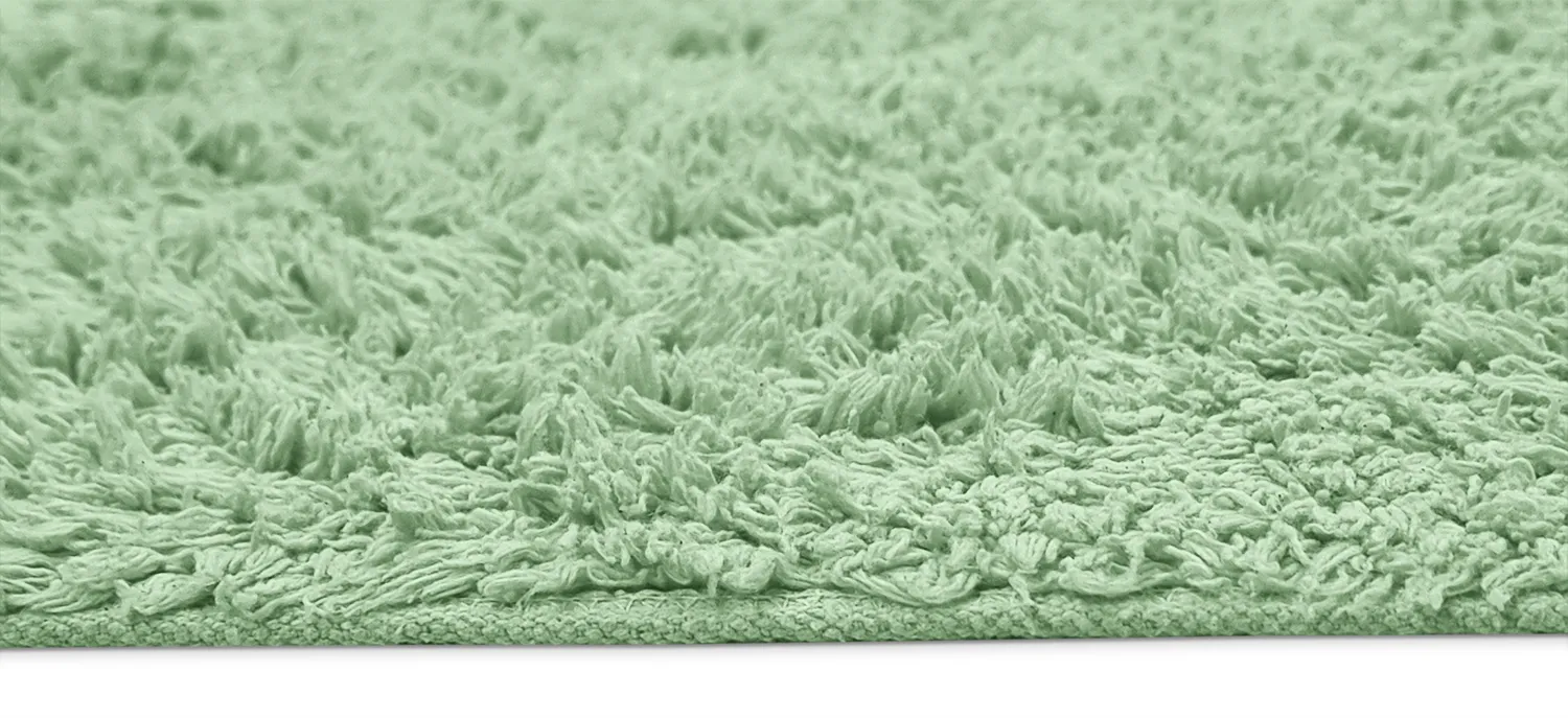 Ryamattor - Alba Natural Cotton Shaggy (ljusgrön)