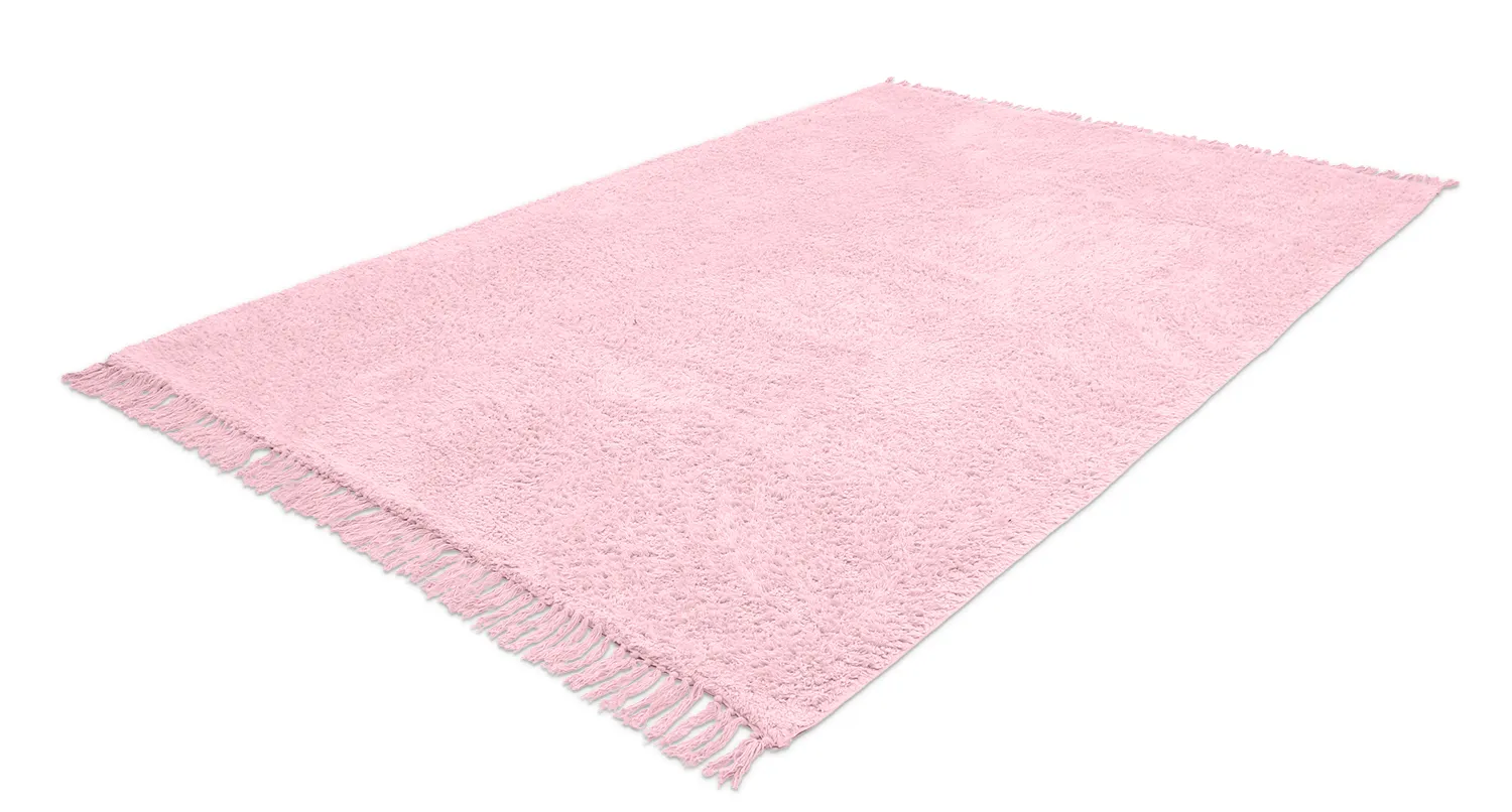 Ryamattor - Alba Natural Cotton Shaggy (ljusrosa)