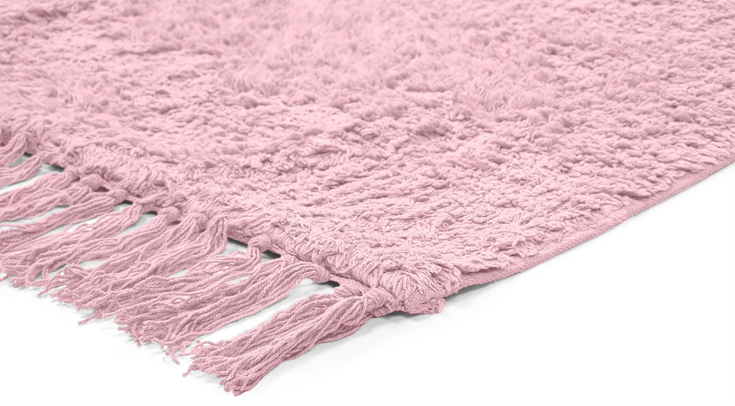 Ryamattor - Alba Natural Cotton Shaggy (ljusrosa)