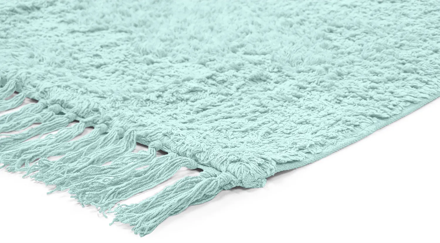 Ryamattor - Alba Natural Cotton Shaggy (turkos)